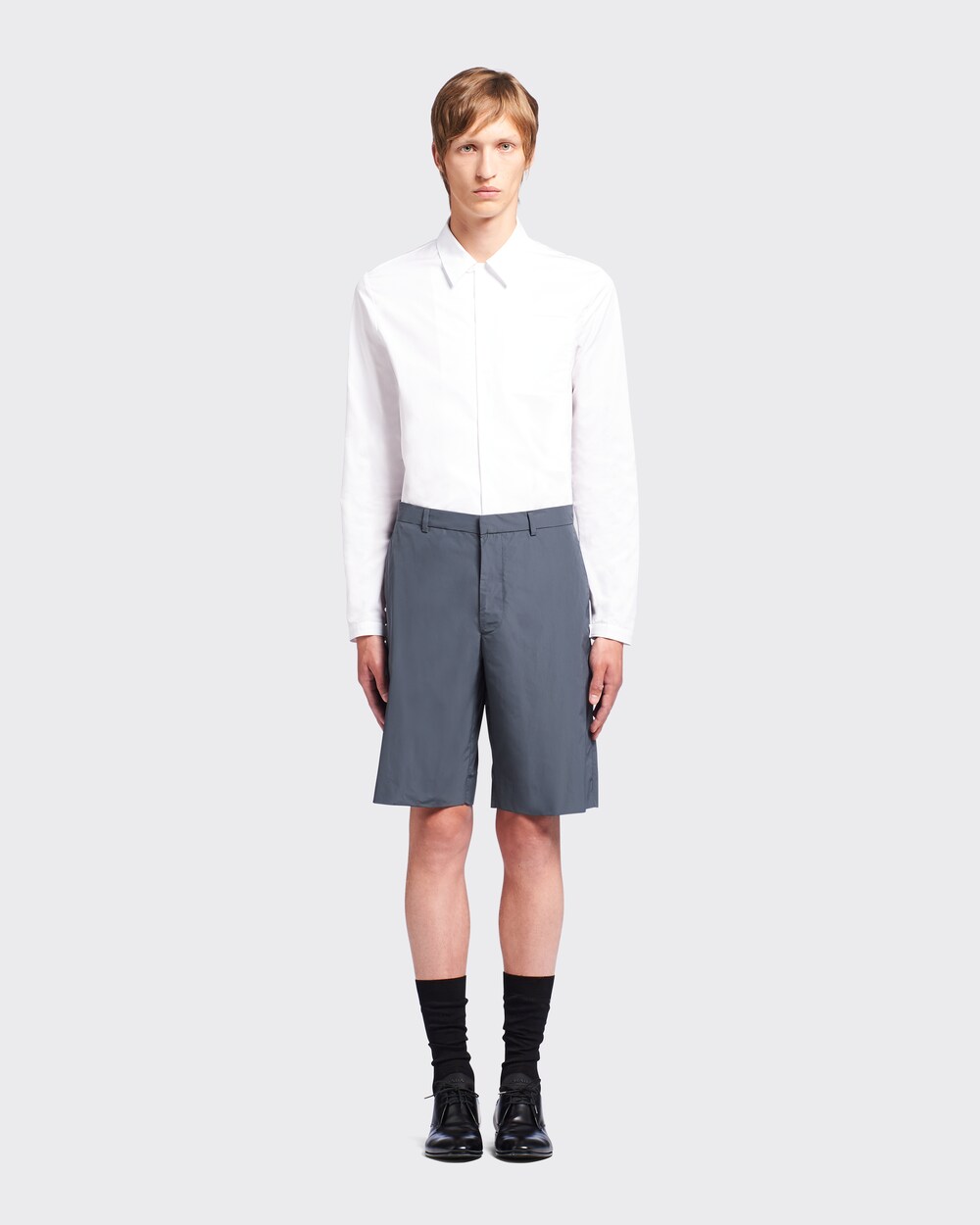 Technical poplin Bermuda shorts | Prada