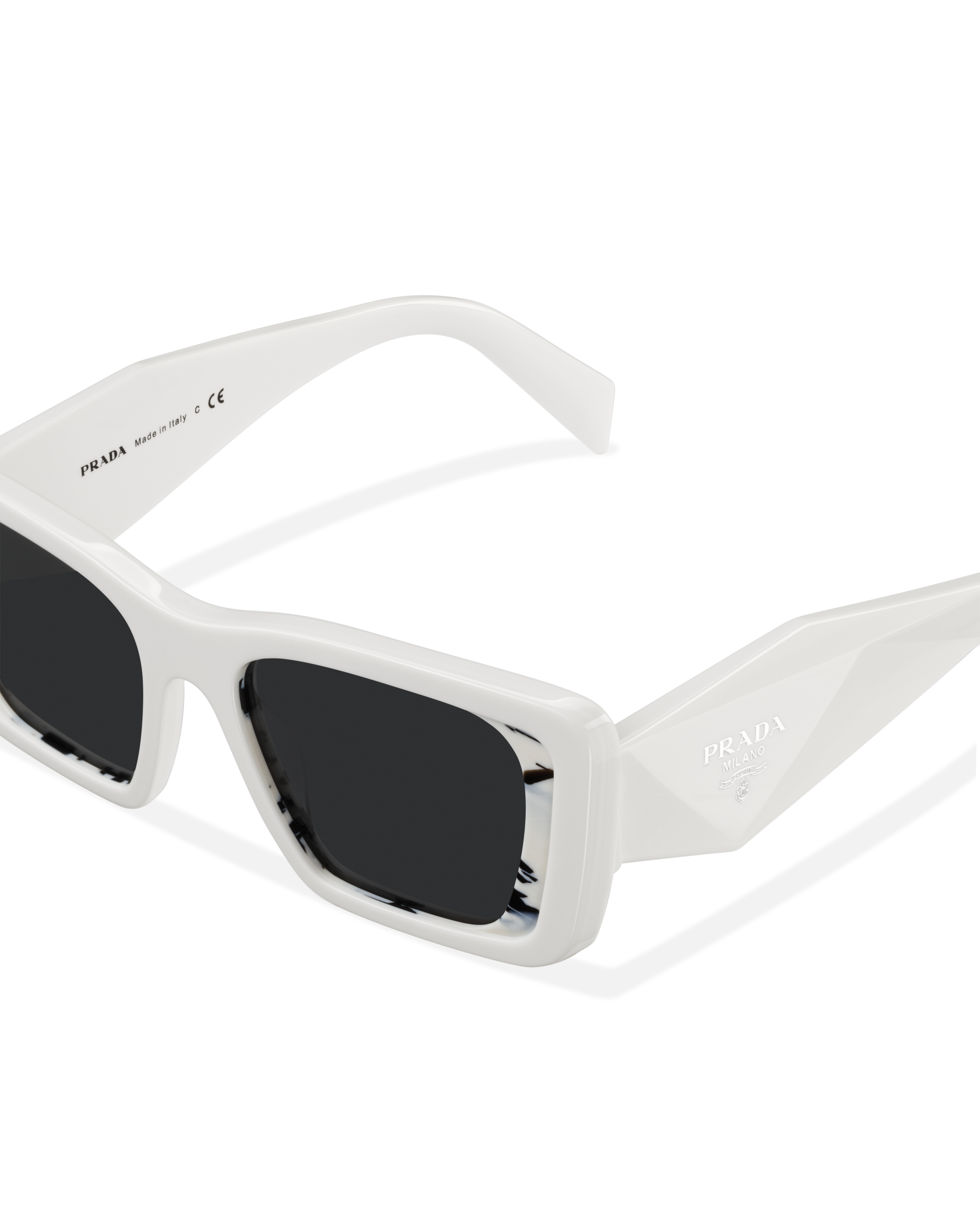 Prada black and white glasses clearance