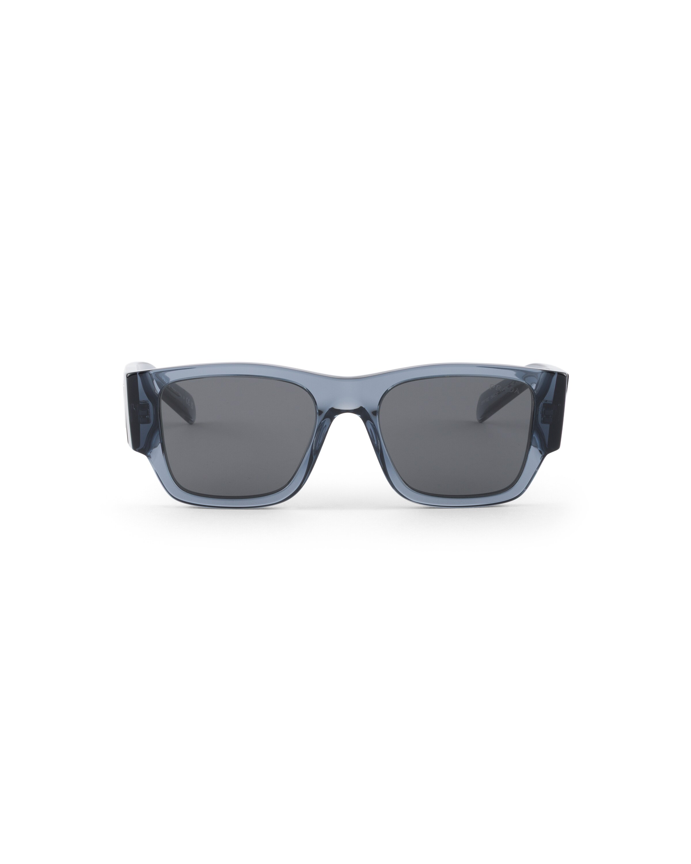 Prada Sunglasses With Triangle Logo In Blue