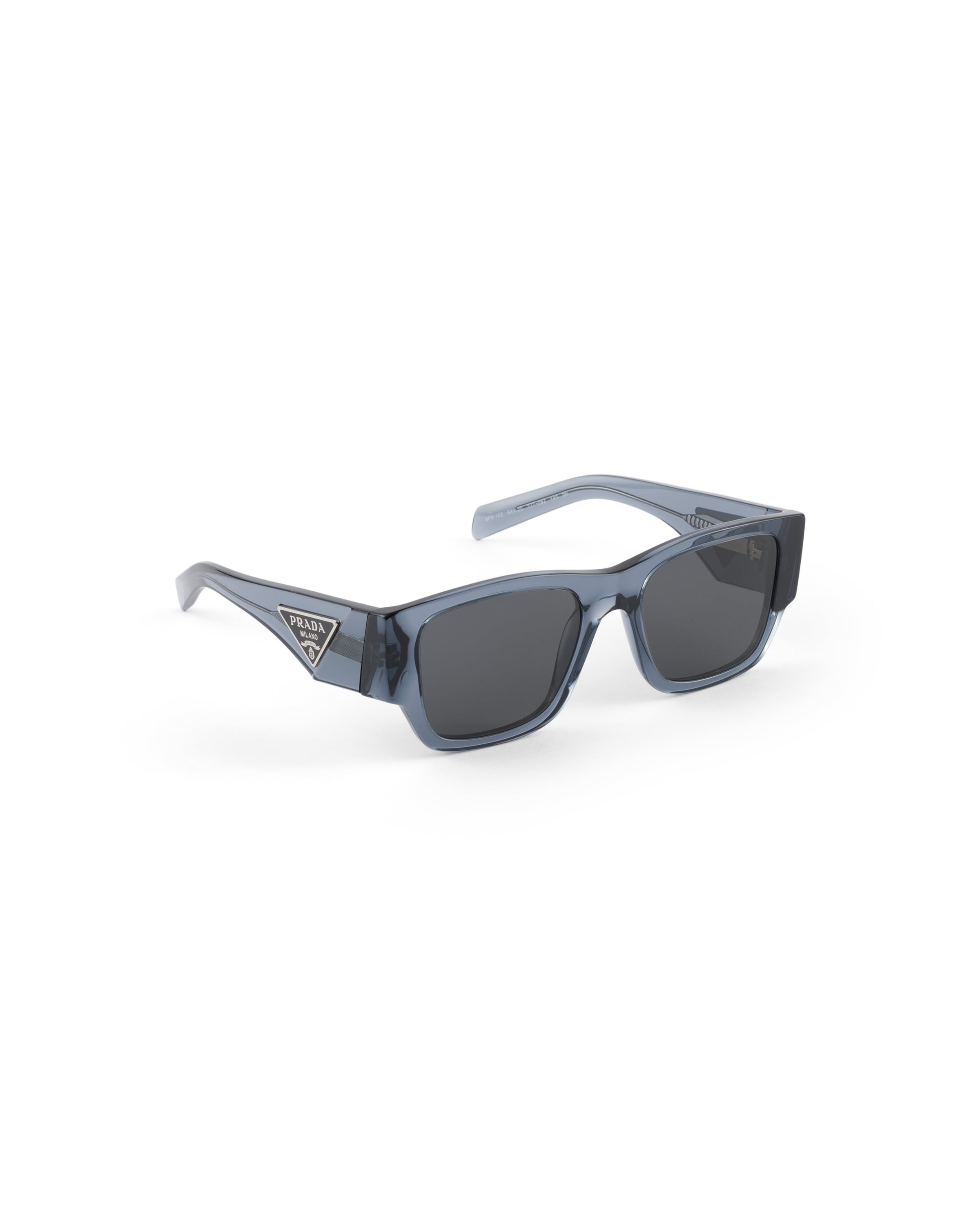 Prada Sunglasses With Triangle Logo In Blue