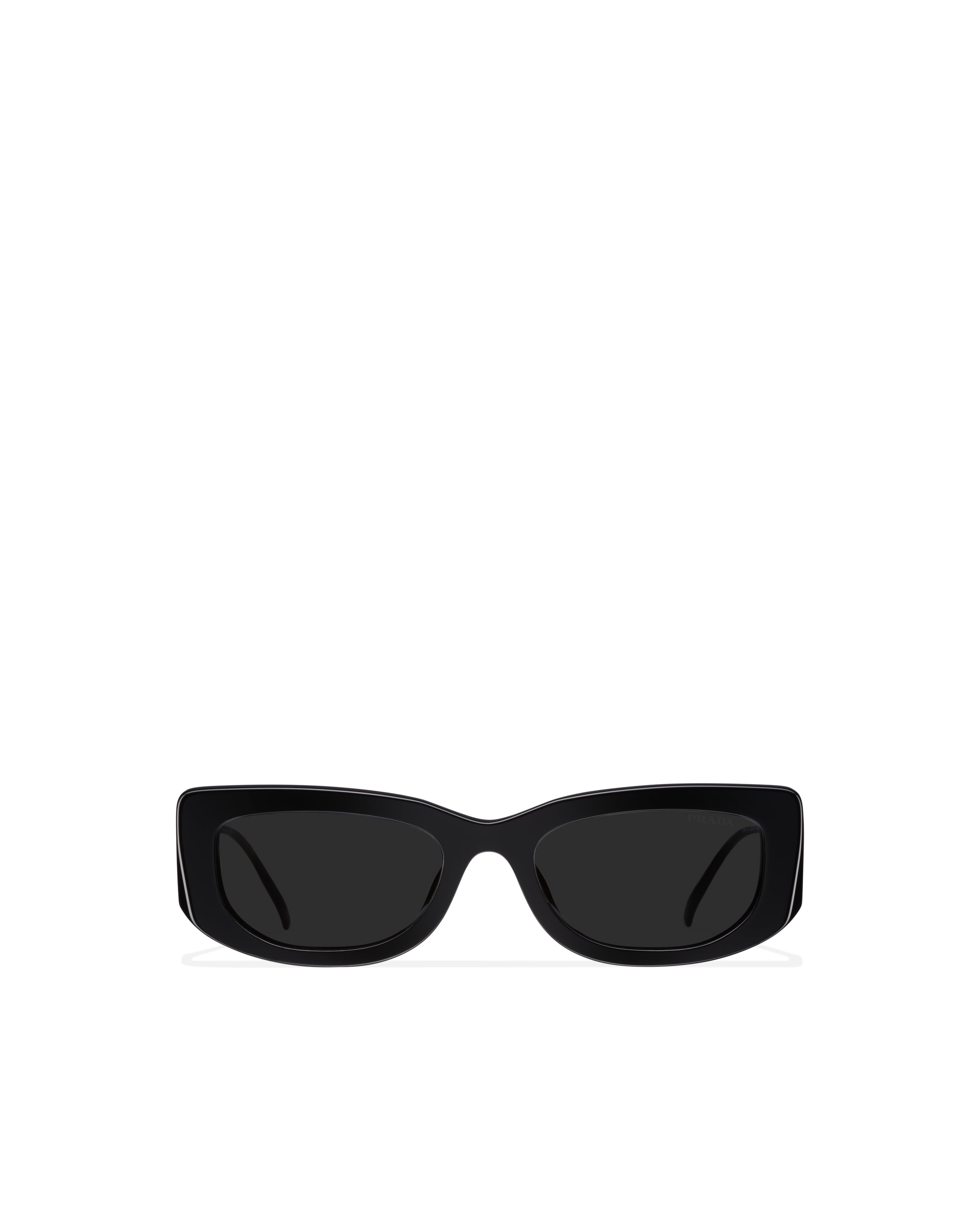 Prada Eyewear Spr14yc053e1ab Rectangular Sunglasses In Black