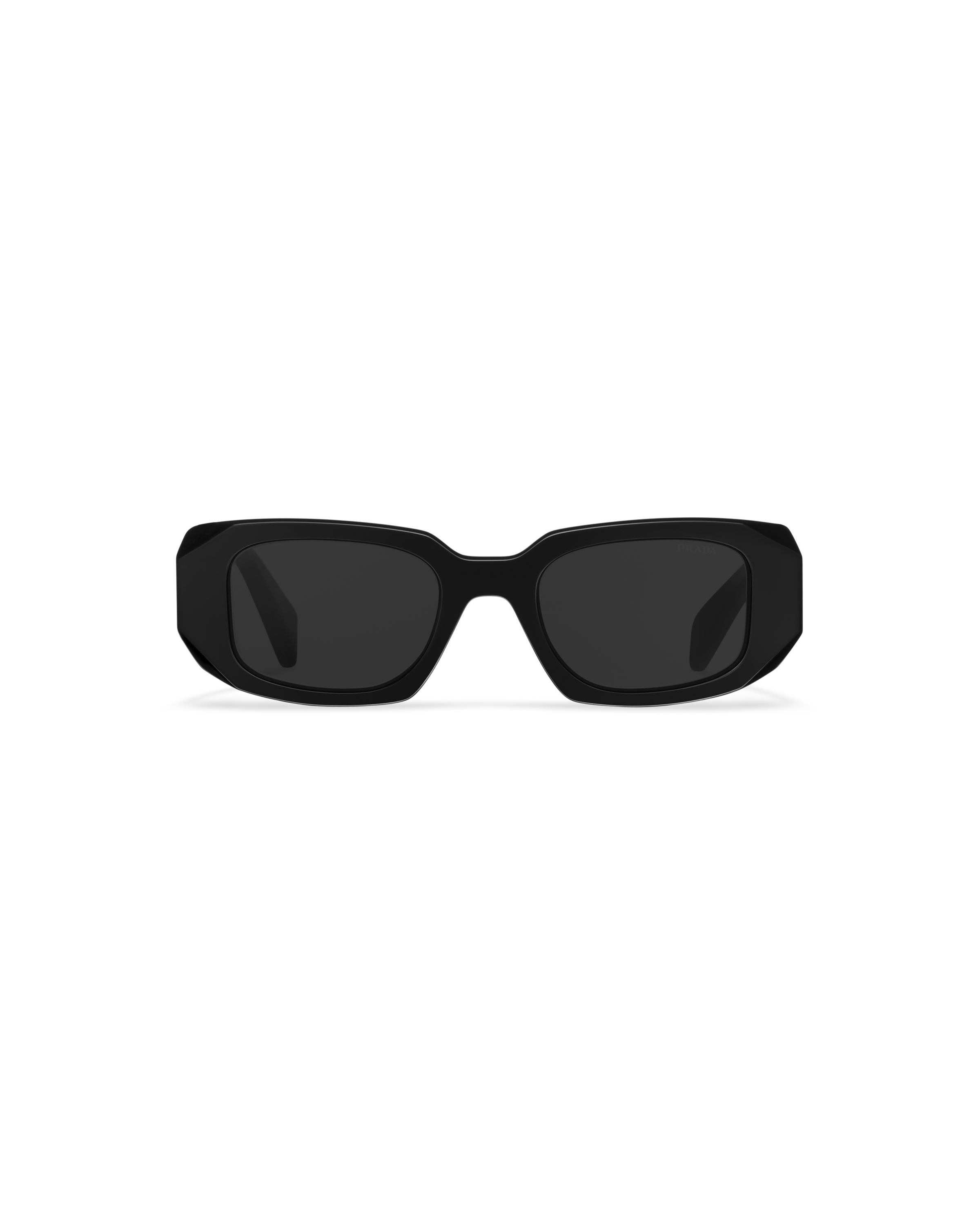 Prada Symbole Oversized Geometric-arm Sunglasses In Slate Gray Lenses