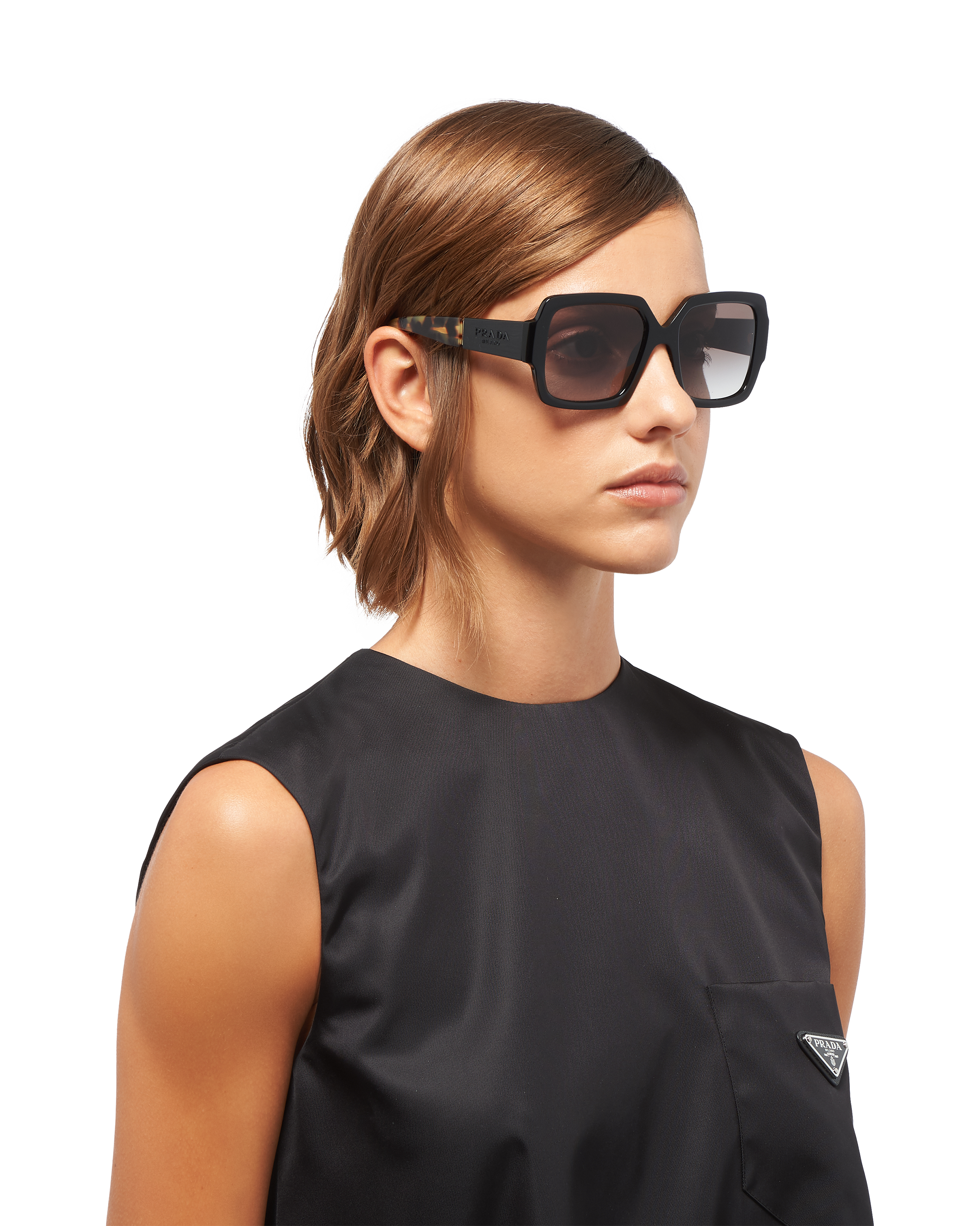 prada oversized square sunglasses