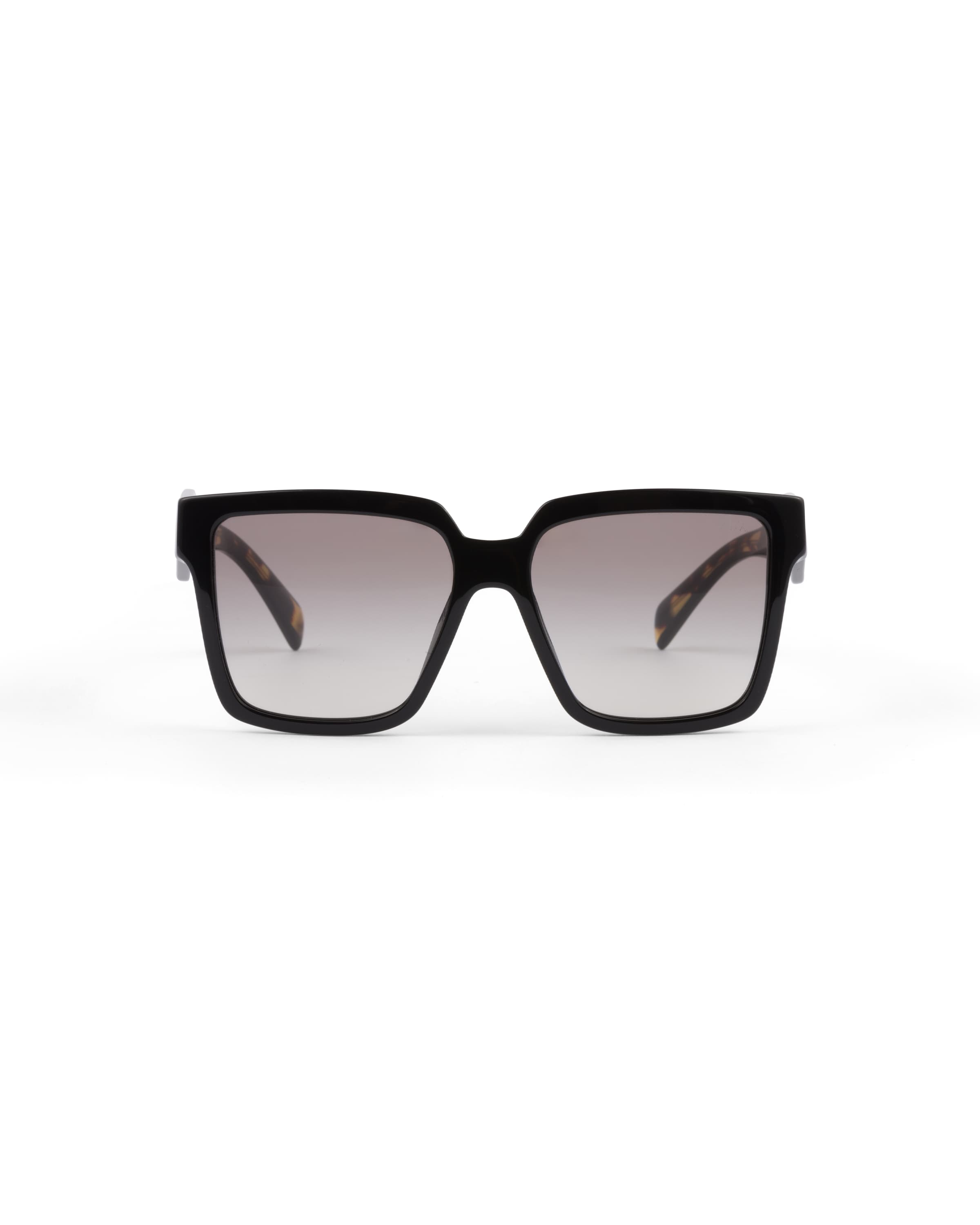 Prada Sunglasses With Logo In Gradient Anthracite Gray Lenses