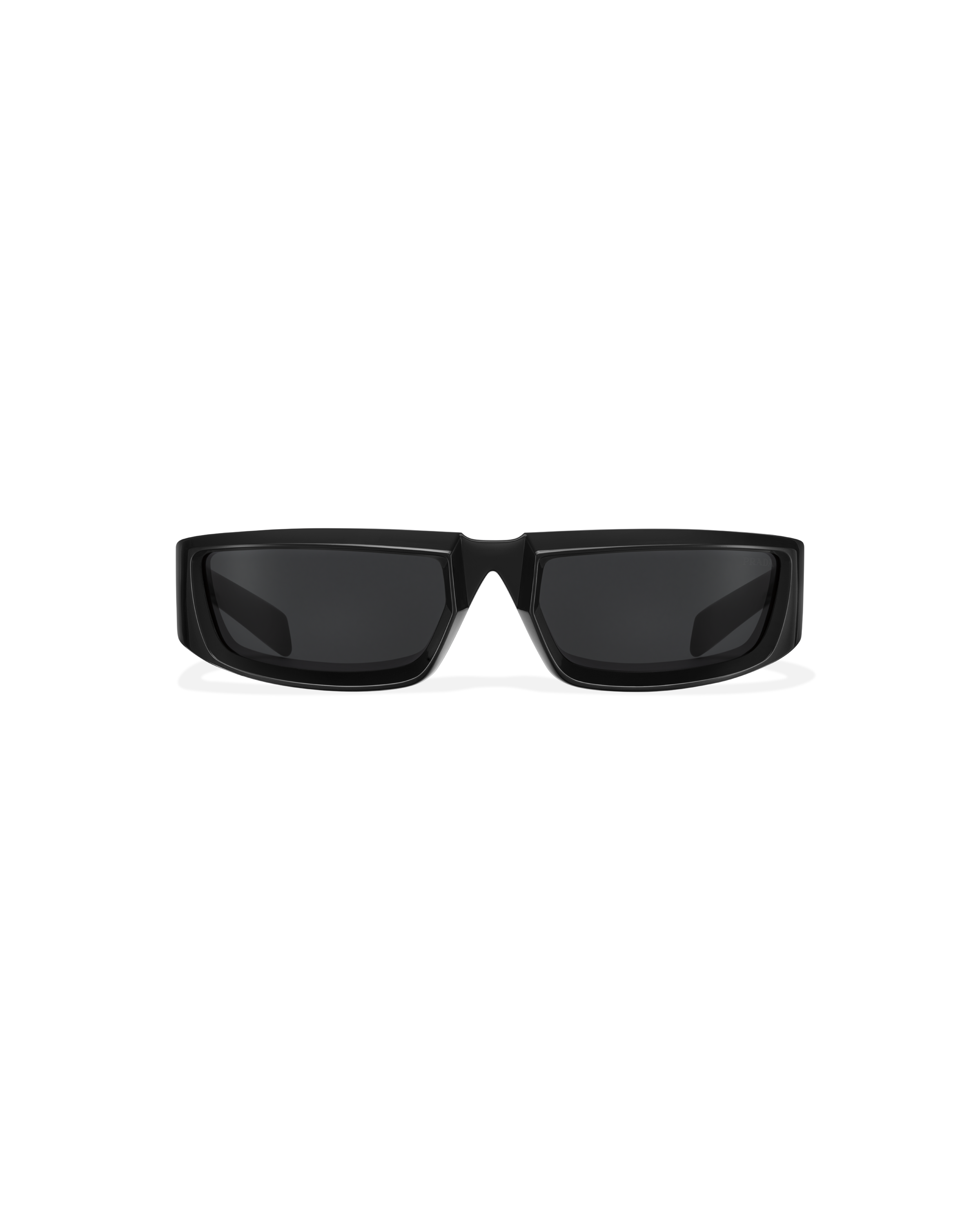 Prada Black Runway Sunglasses In Slate Gray Lenses | ModeSens display picture 2