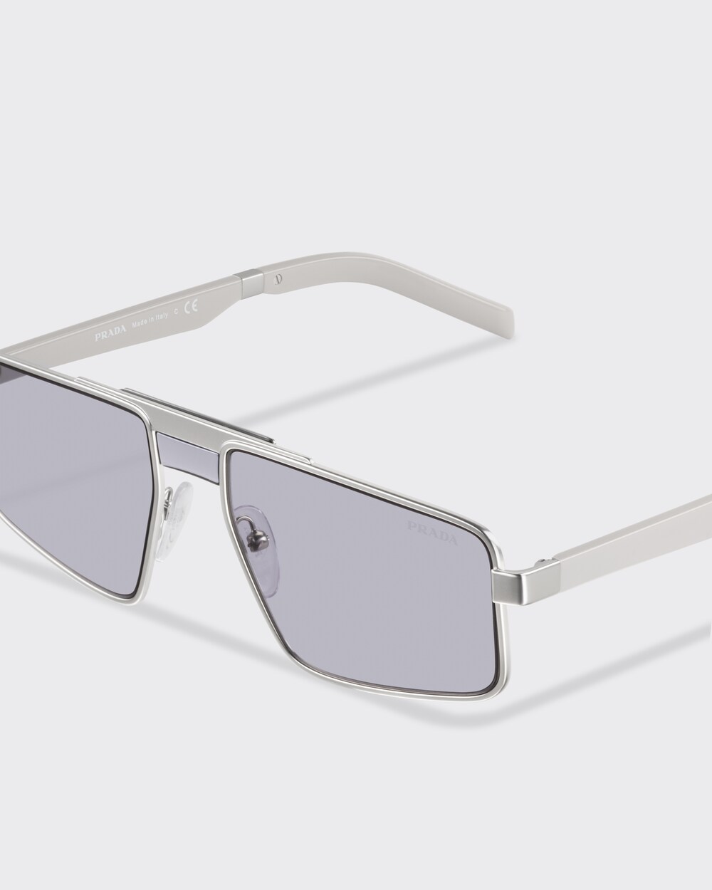 prada half frame glasses