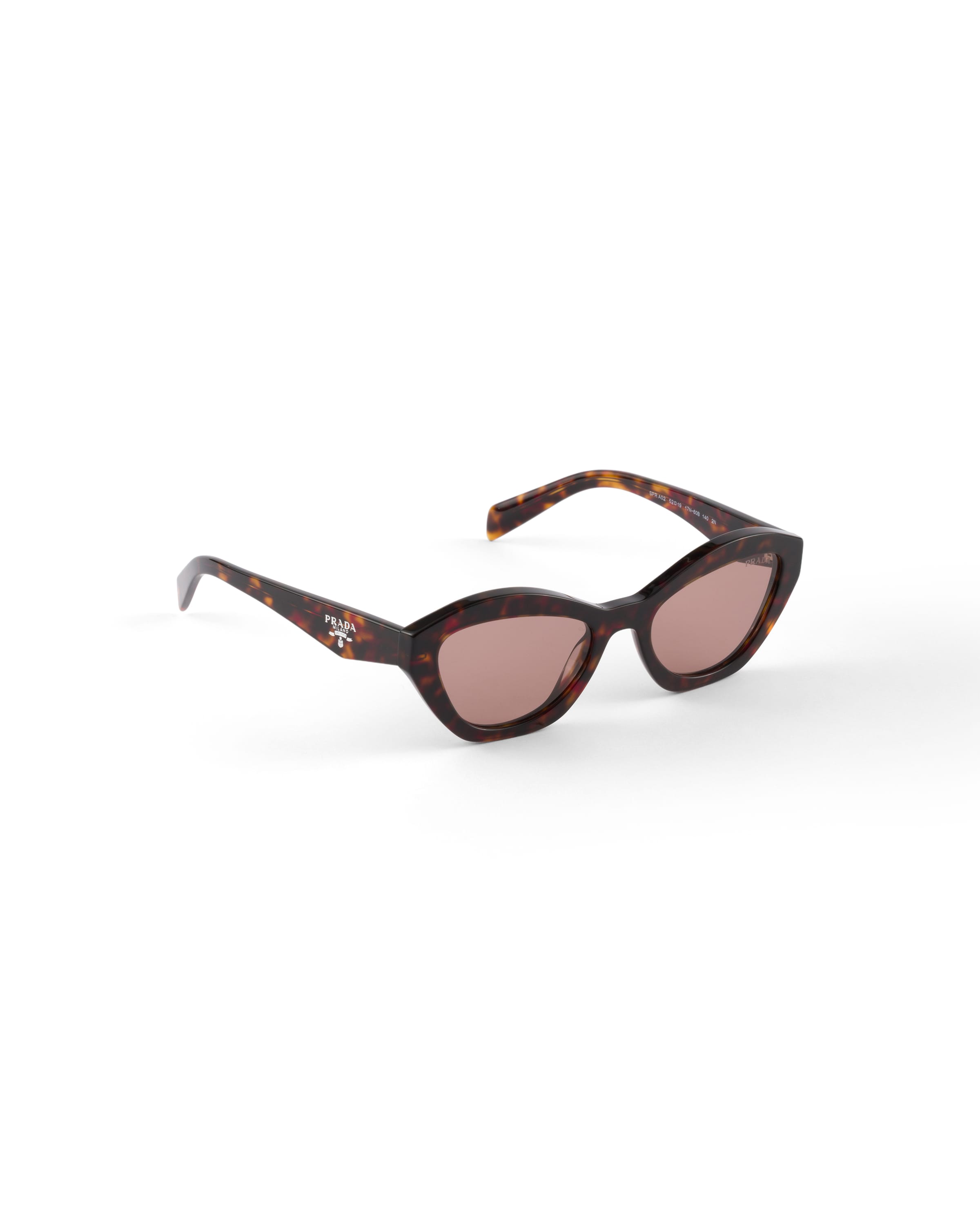 Prada Geometric-frame Sunglasses In Brown