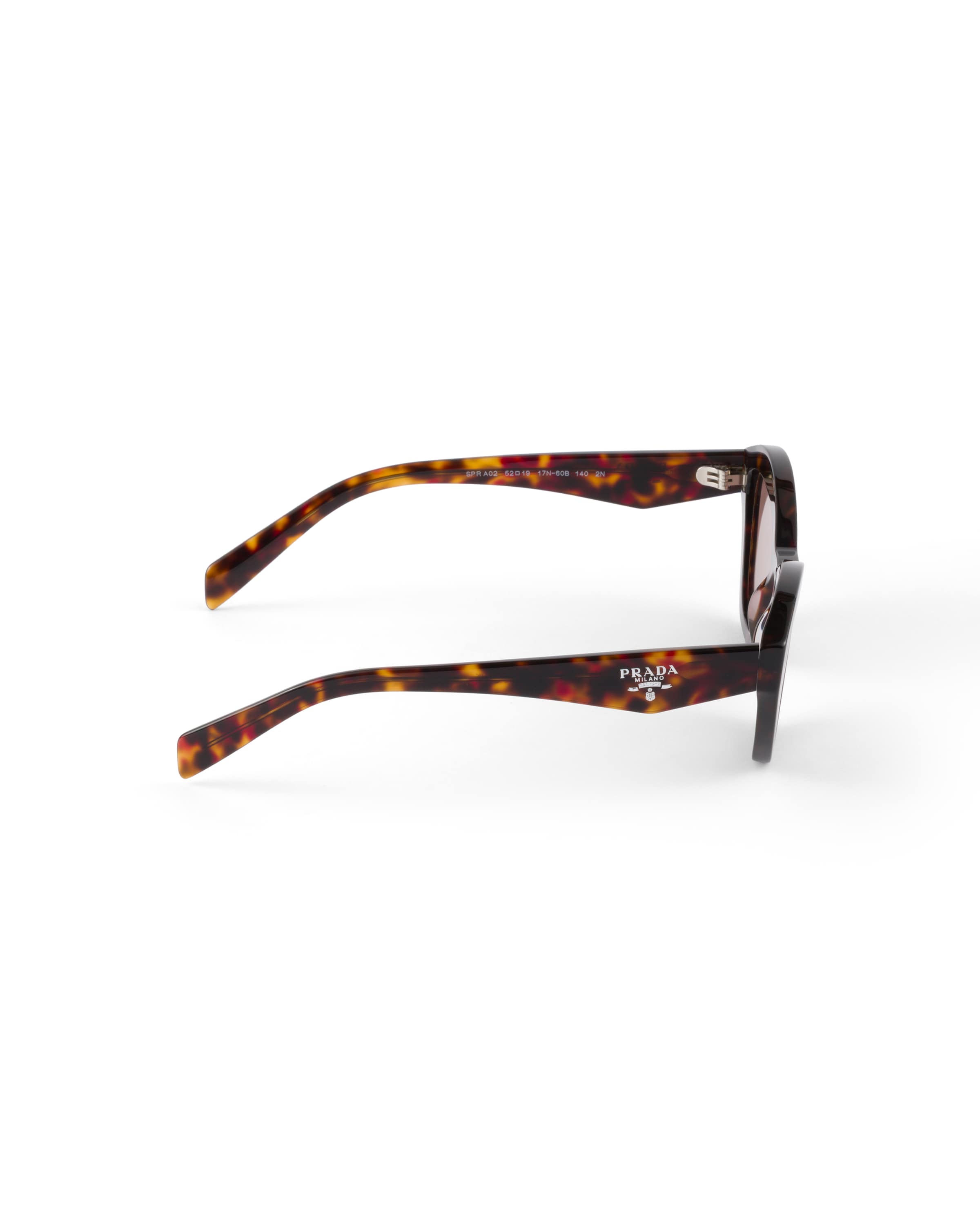 Prada Geometric-frame Sunglasses In Brown