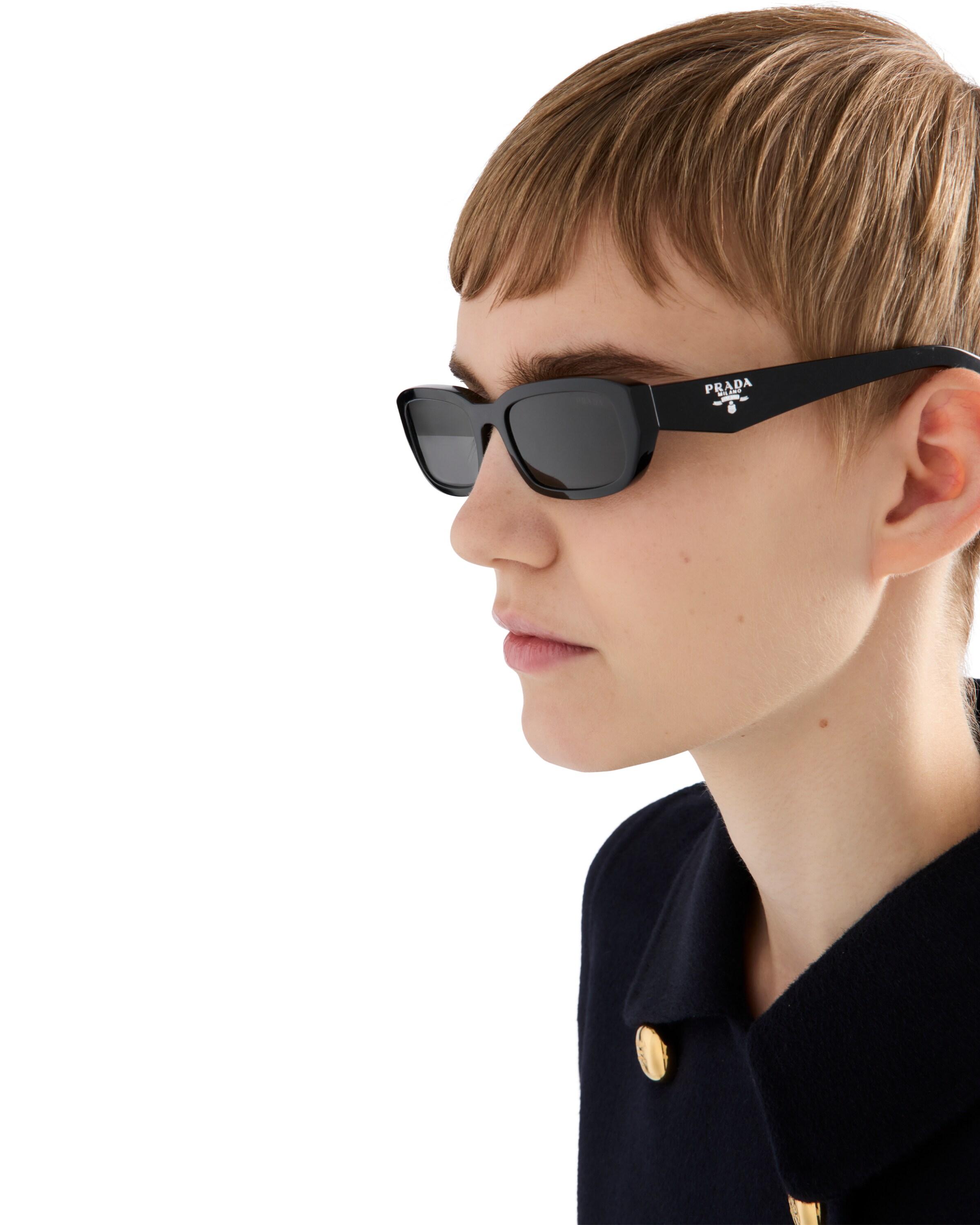 Prada Symbole Sunglasses In Schiefergraue Gläser