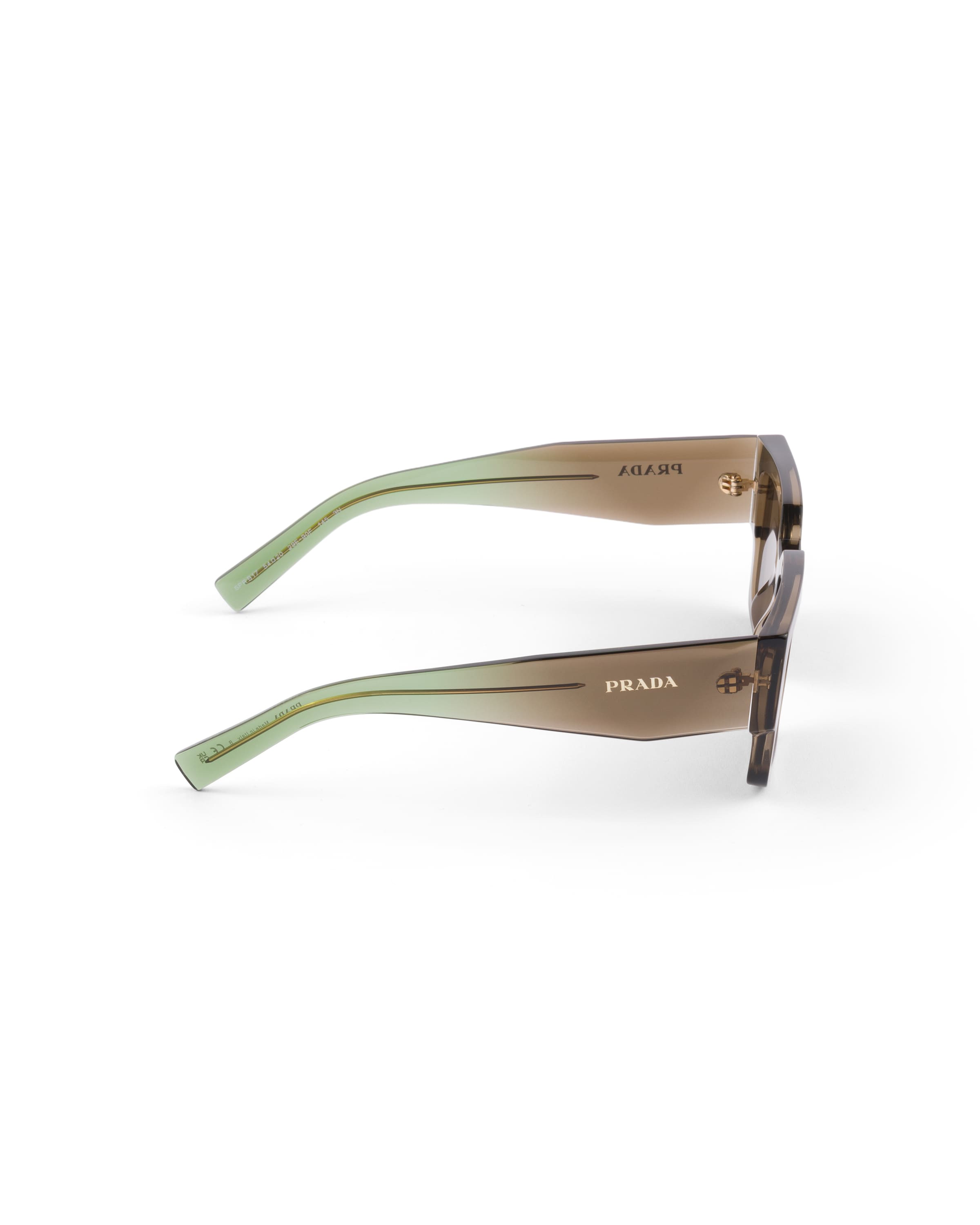 Prada Eyewear Rectangle Frame Sunglasses In Brown