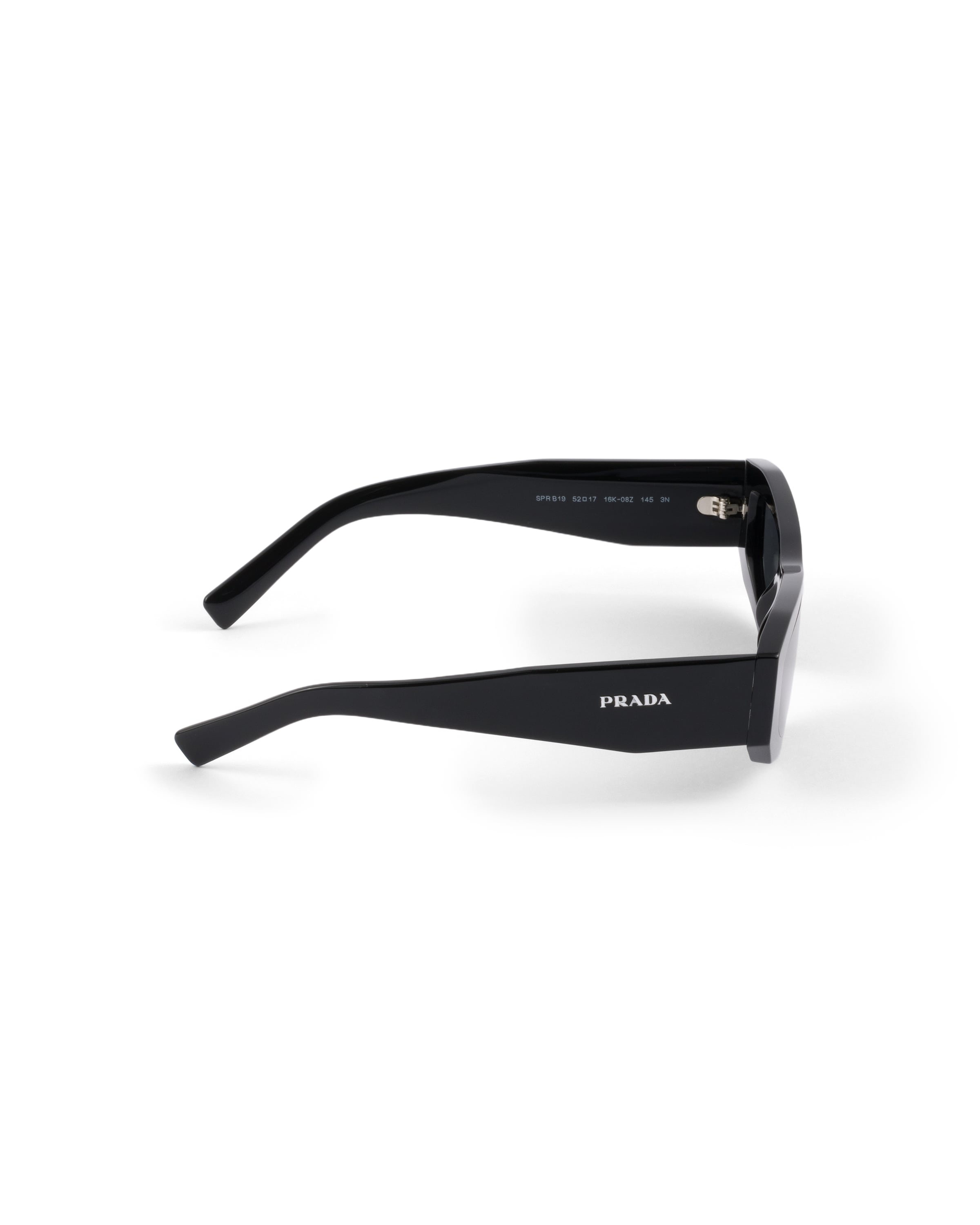 Prada Symbole Rectangular Sunglasses In Black