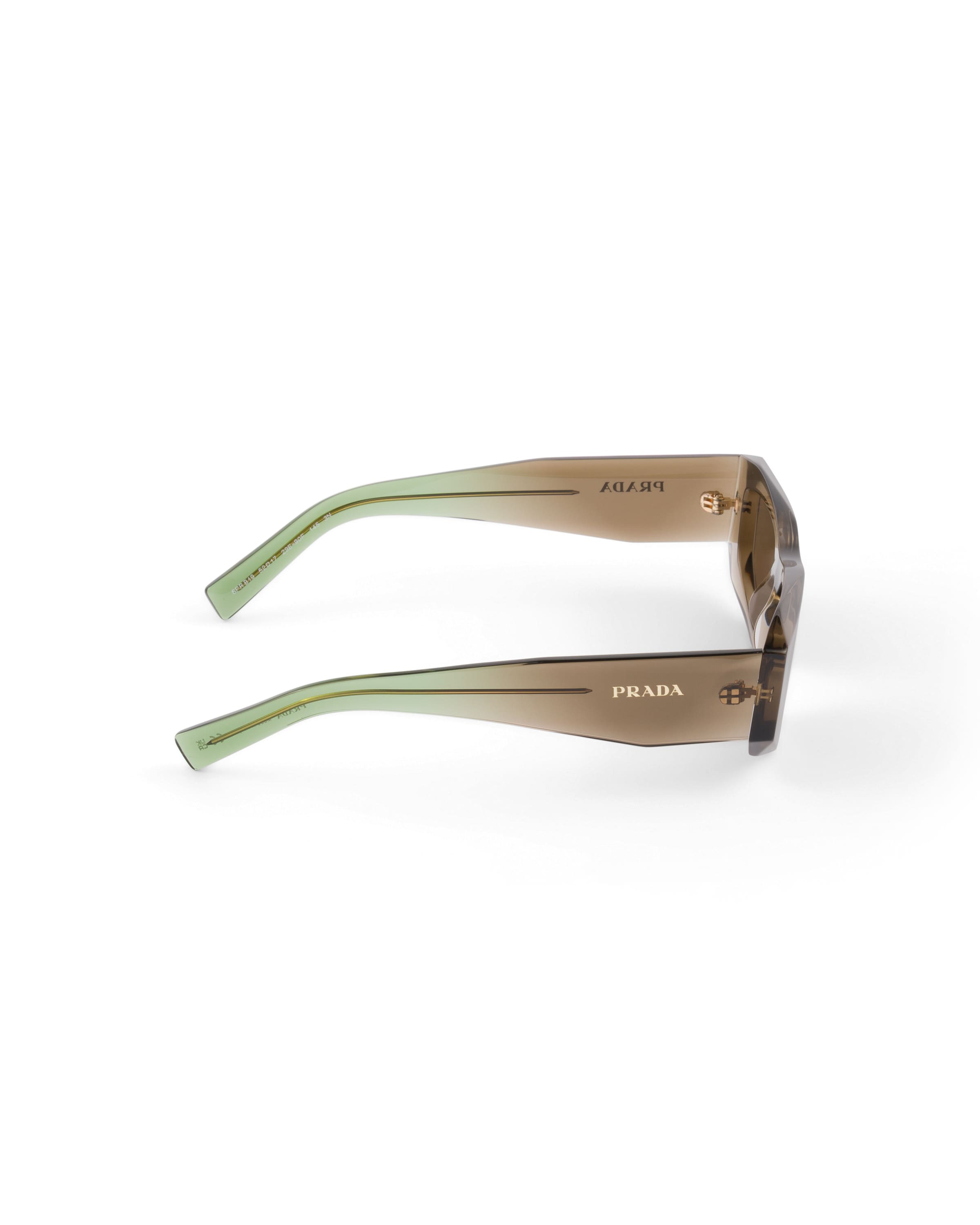 Prada Symbole Rectangular-frame Sunglasses In Brown