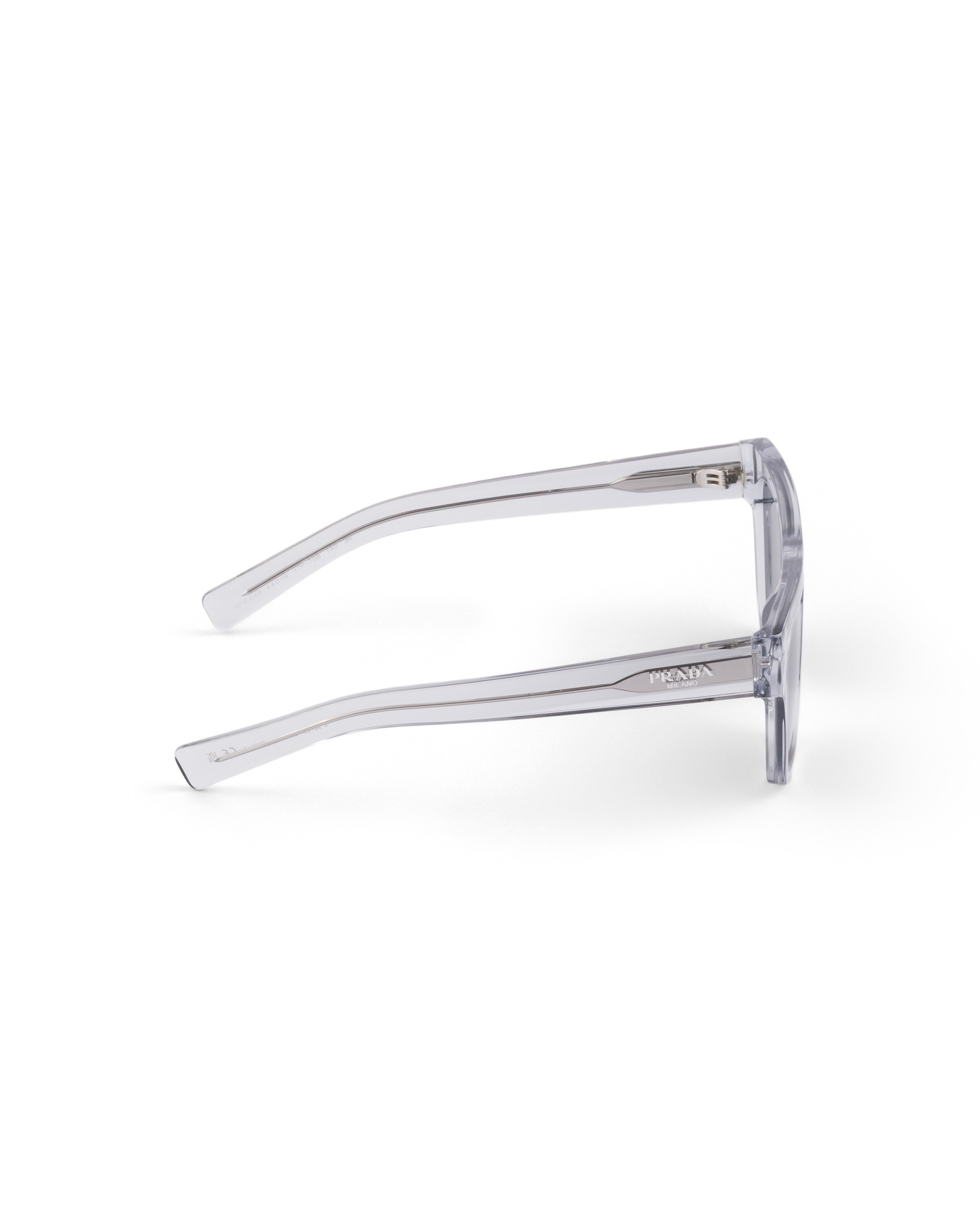 Prada Logo-print Rectangle-frame Sunglasses In Blue