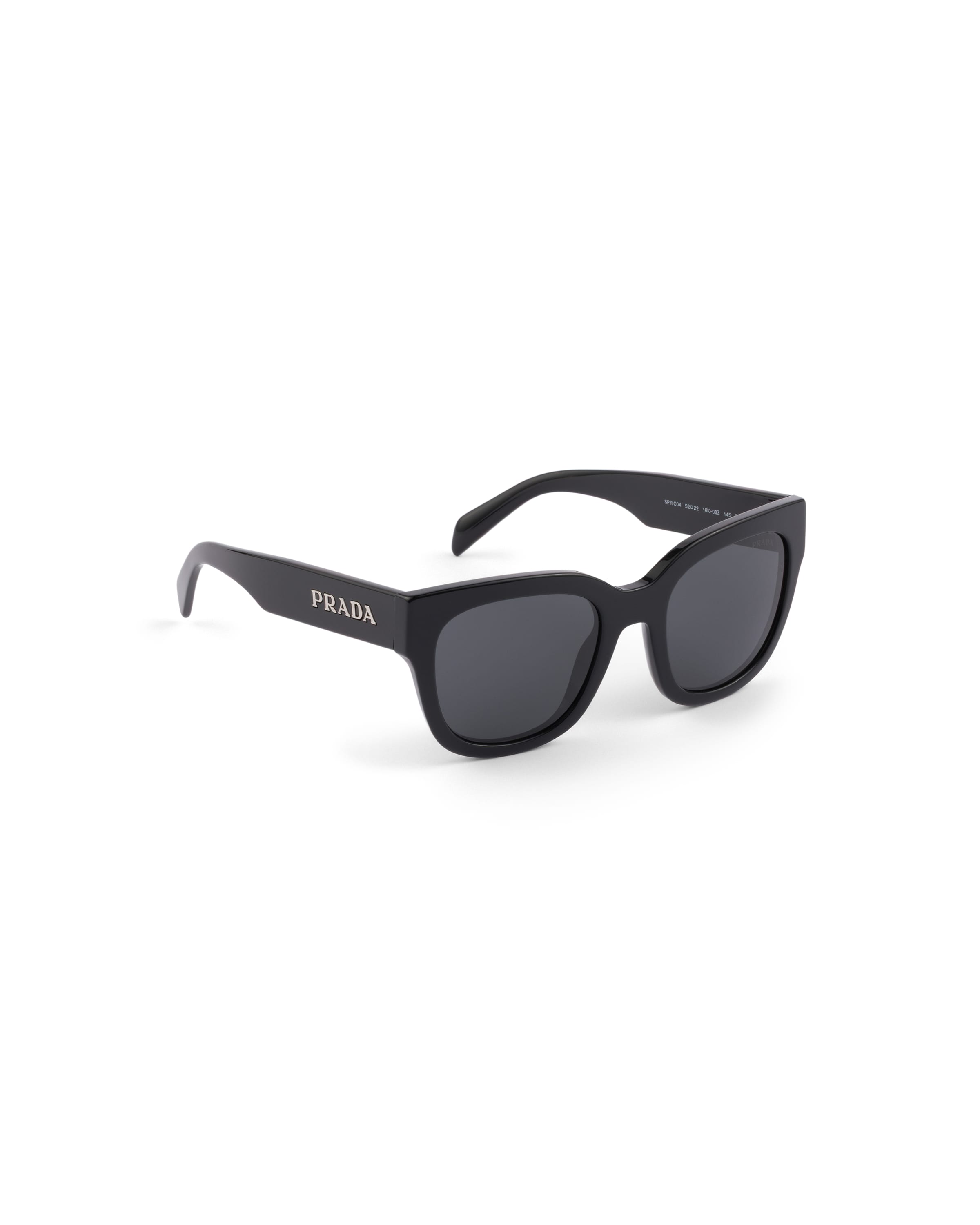Prada Logo Rectangle-frame Sunglasses In Black