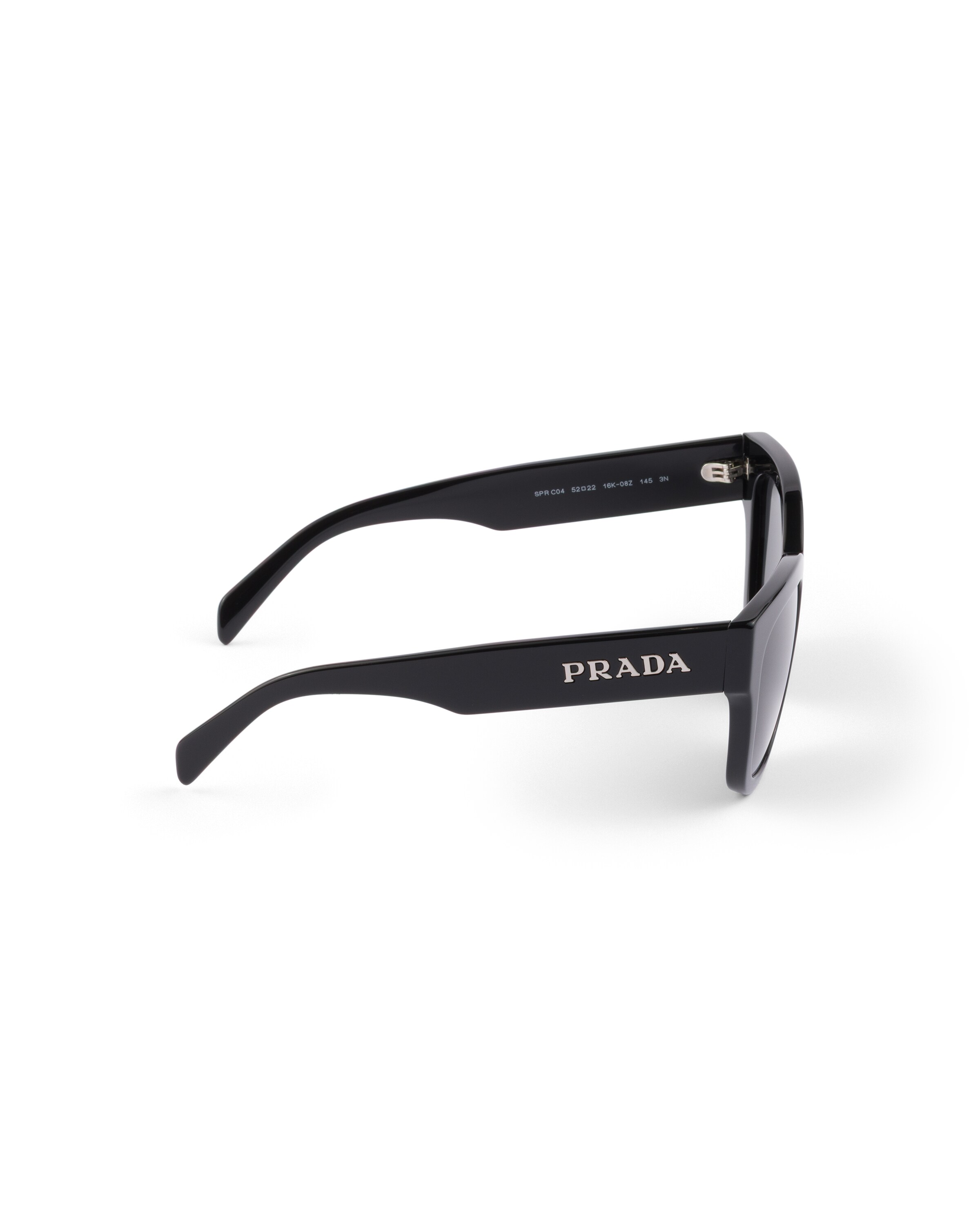 Prada Logo Rectangle-frame Sunglasses In Black