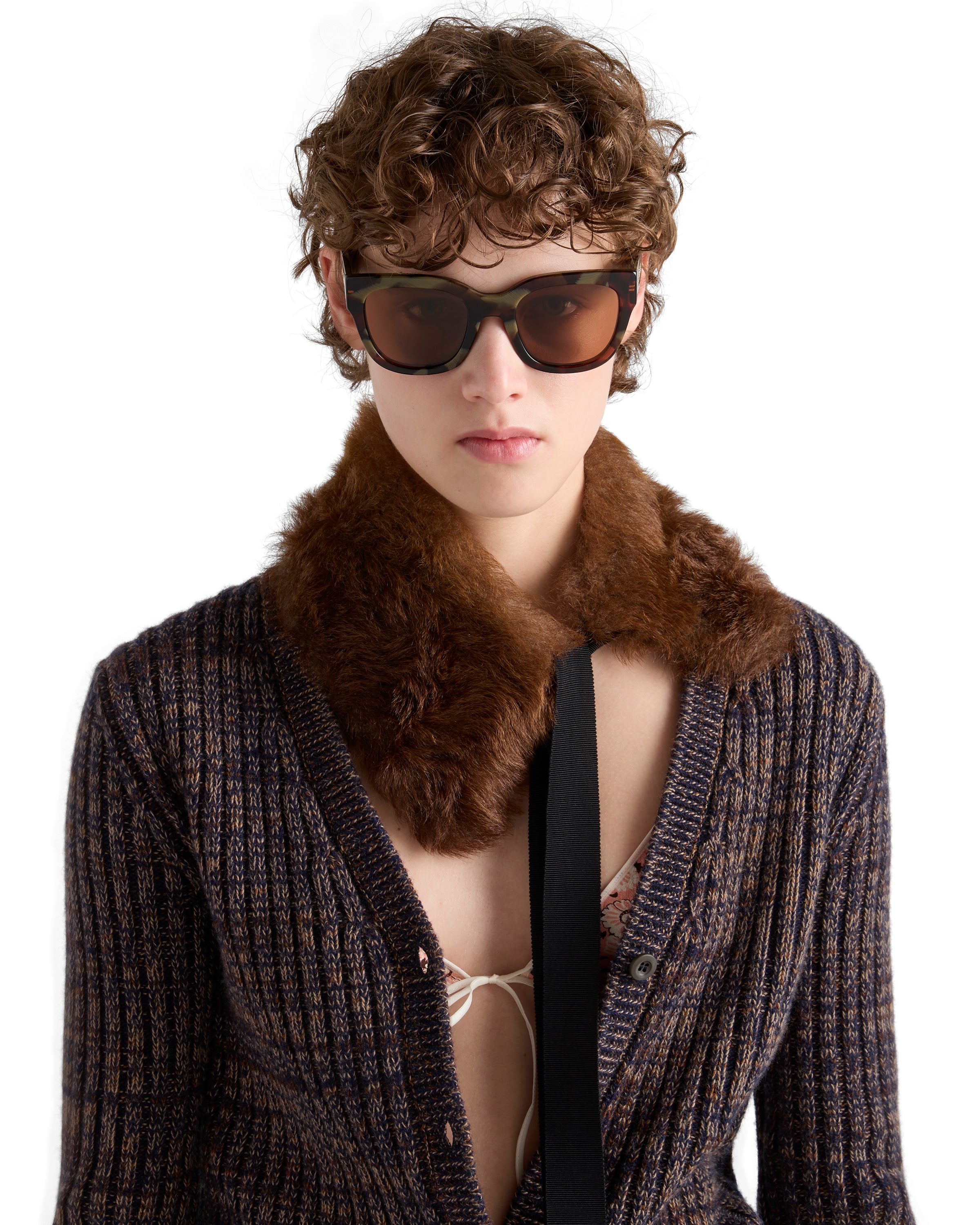 Prada Sunglasses With  Logo In Brown