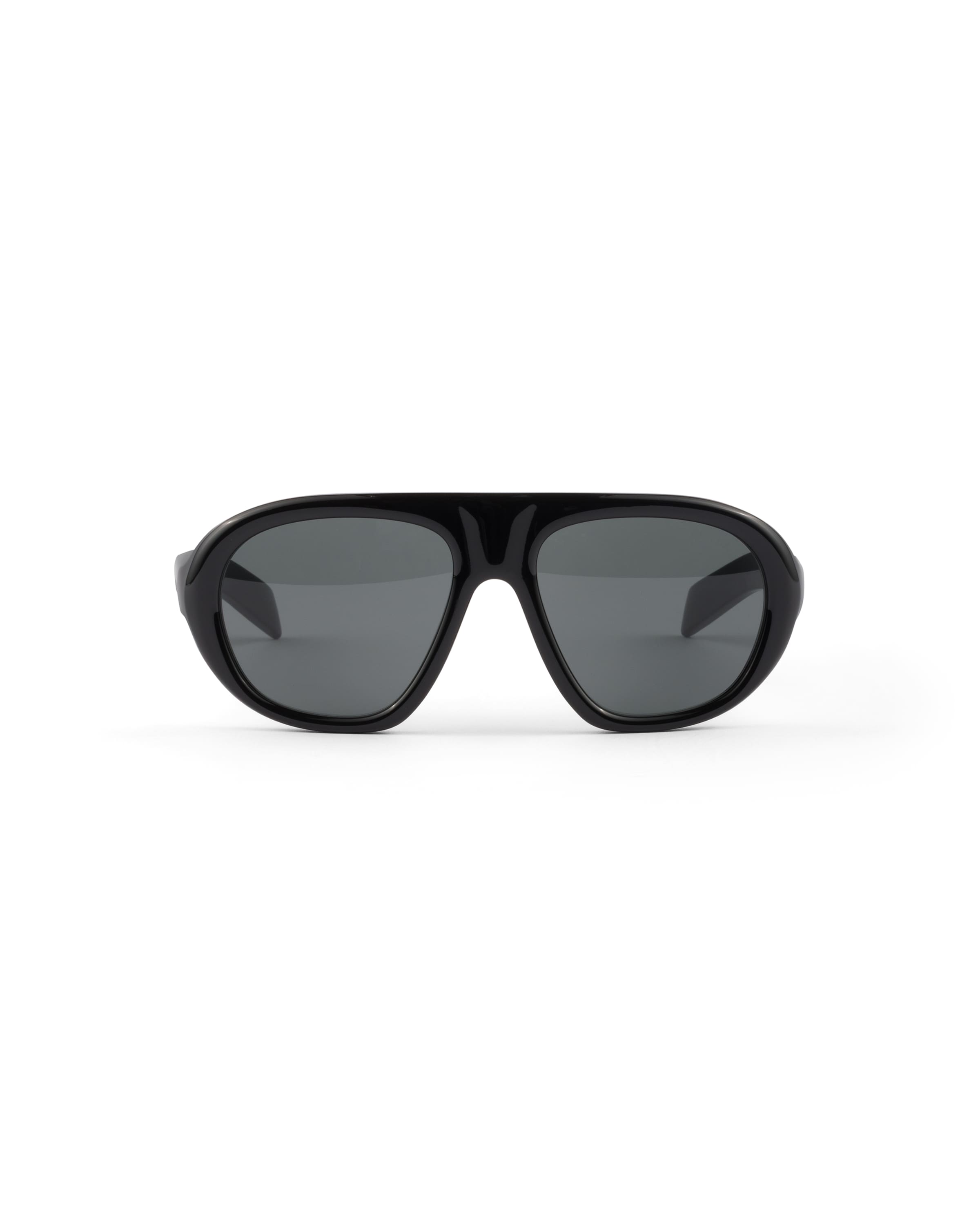 Prada Womens Black Pr C05s Irregular-frame Acetate Sunglasses In Black