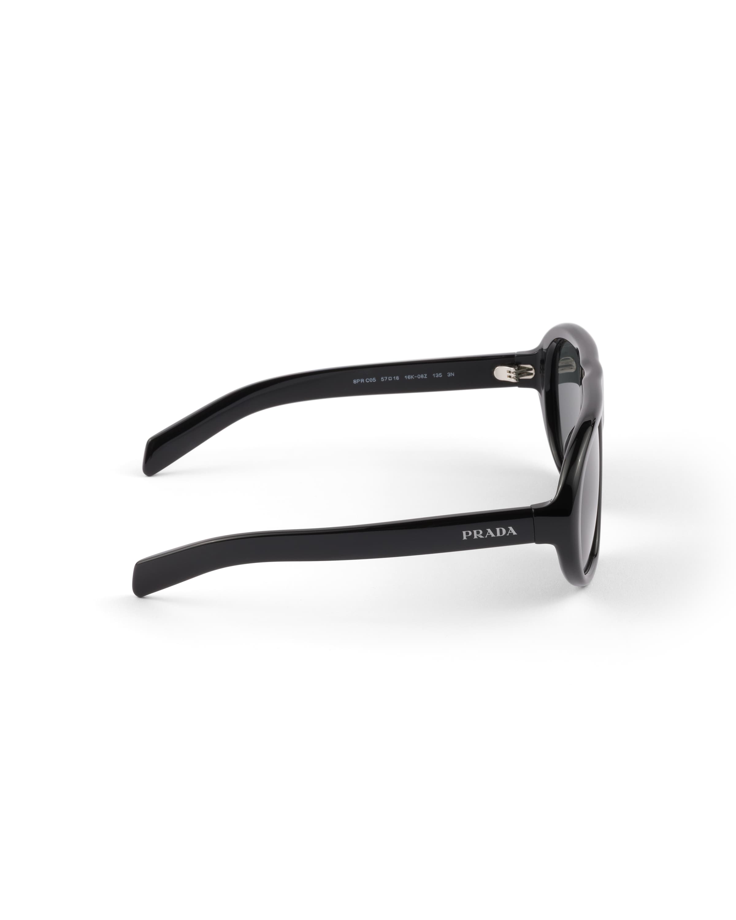 Prada Womens Black Pr C05s Irregular-frame Acetate Sunglasses In Black