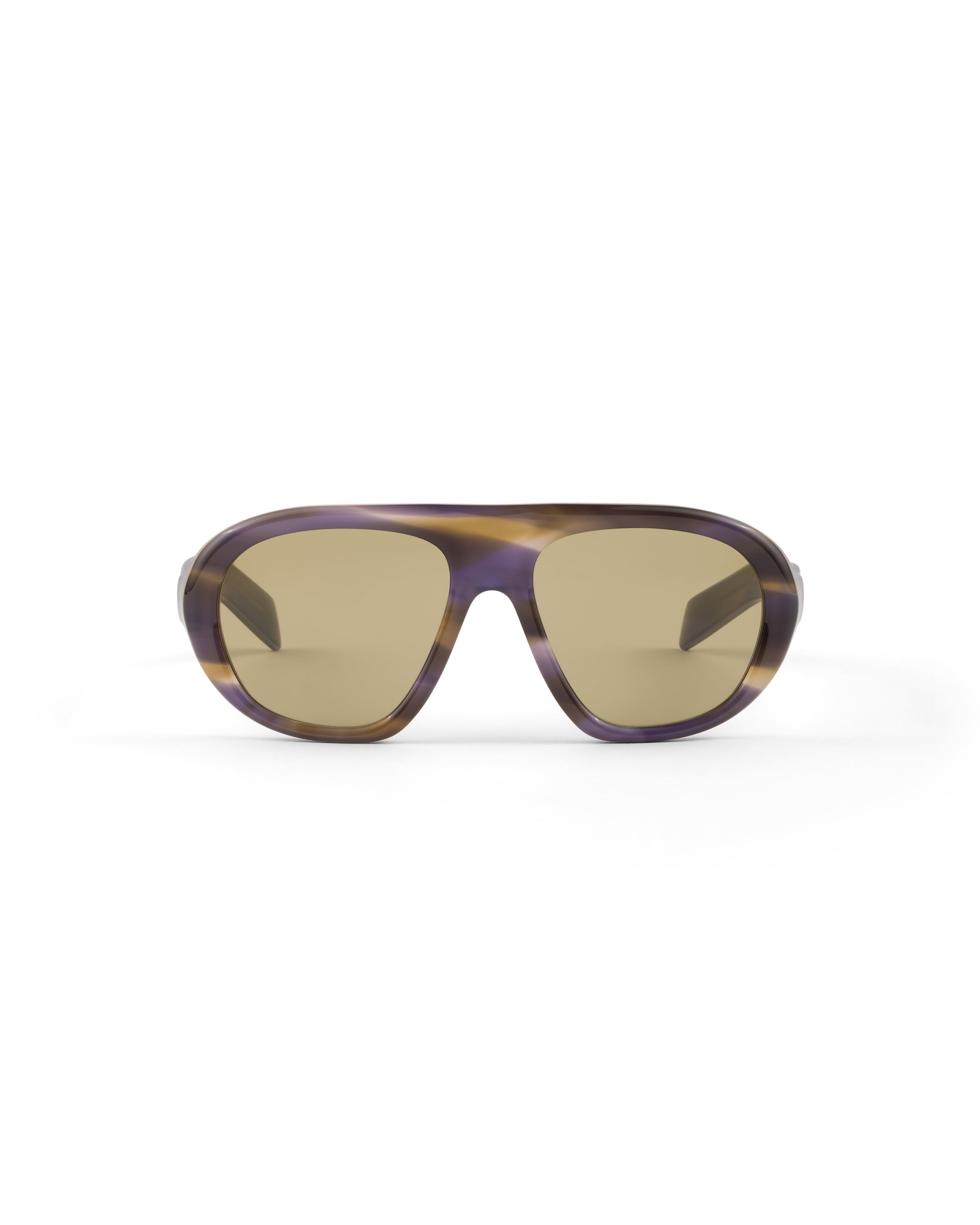 Prada Womens Brown Pr C05s Irregular-frame Acetate Sunglasses In Brown