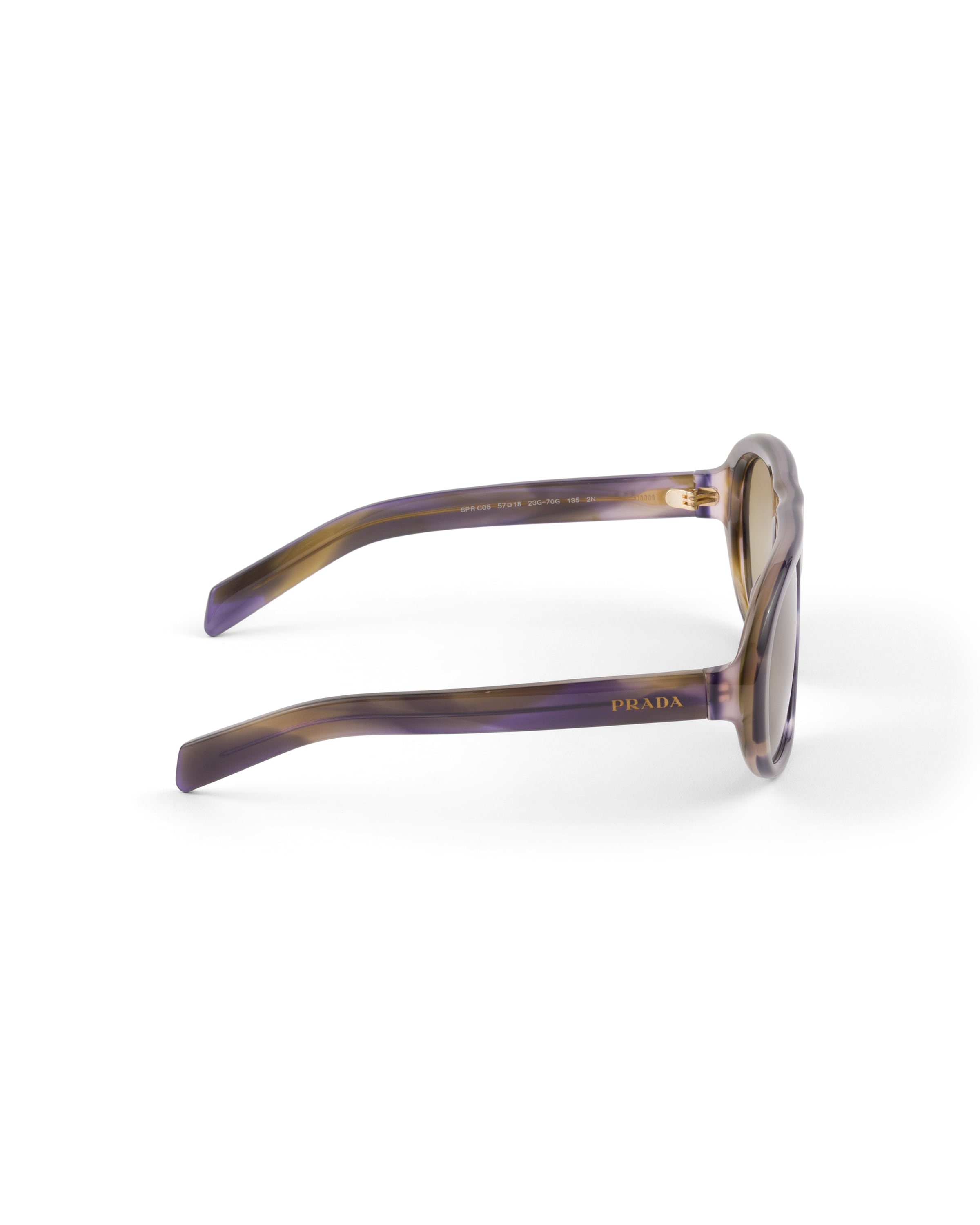 Prada Womens Brown Pr C05s Irregular-frame Acetate Sunglasses In Brown