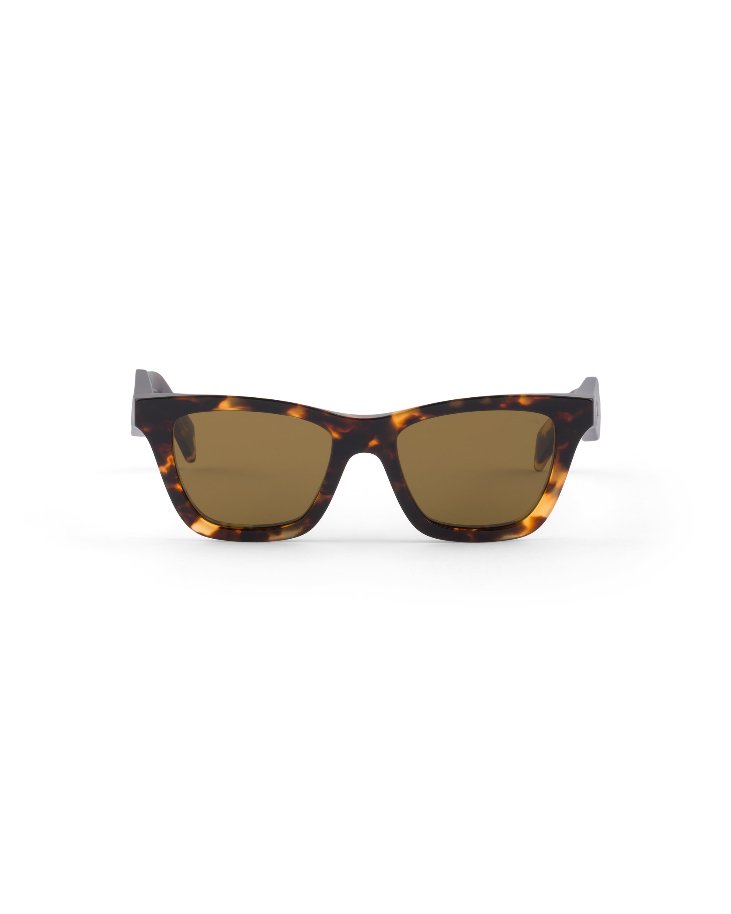 Prada Logo Rectangle-frame Sunglasses In Brown
