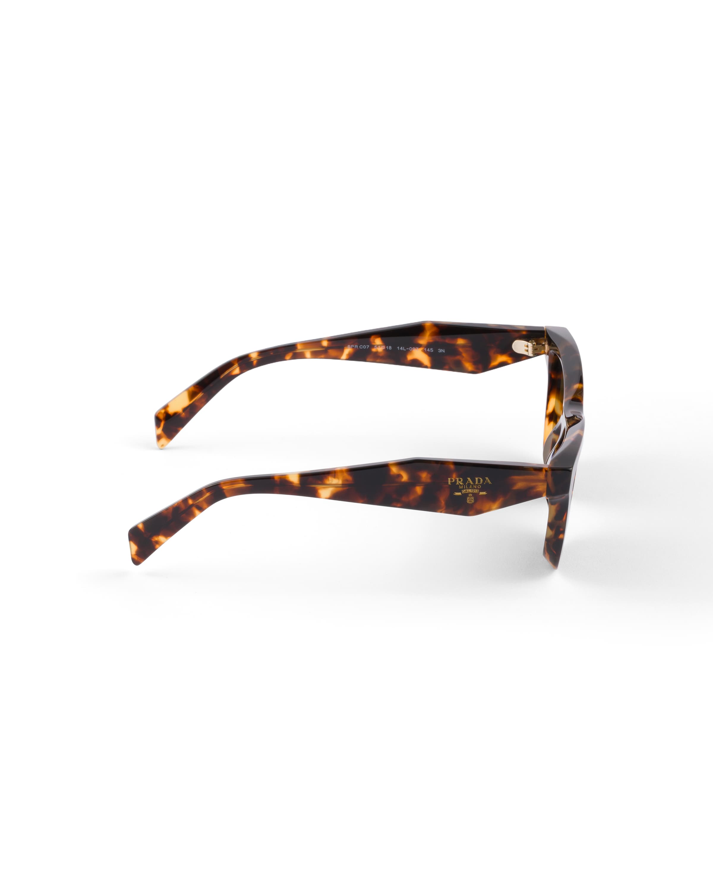 Prada Logo Rectangle-frame Sunglasses In Brown