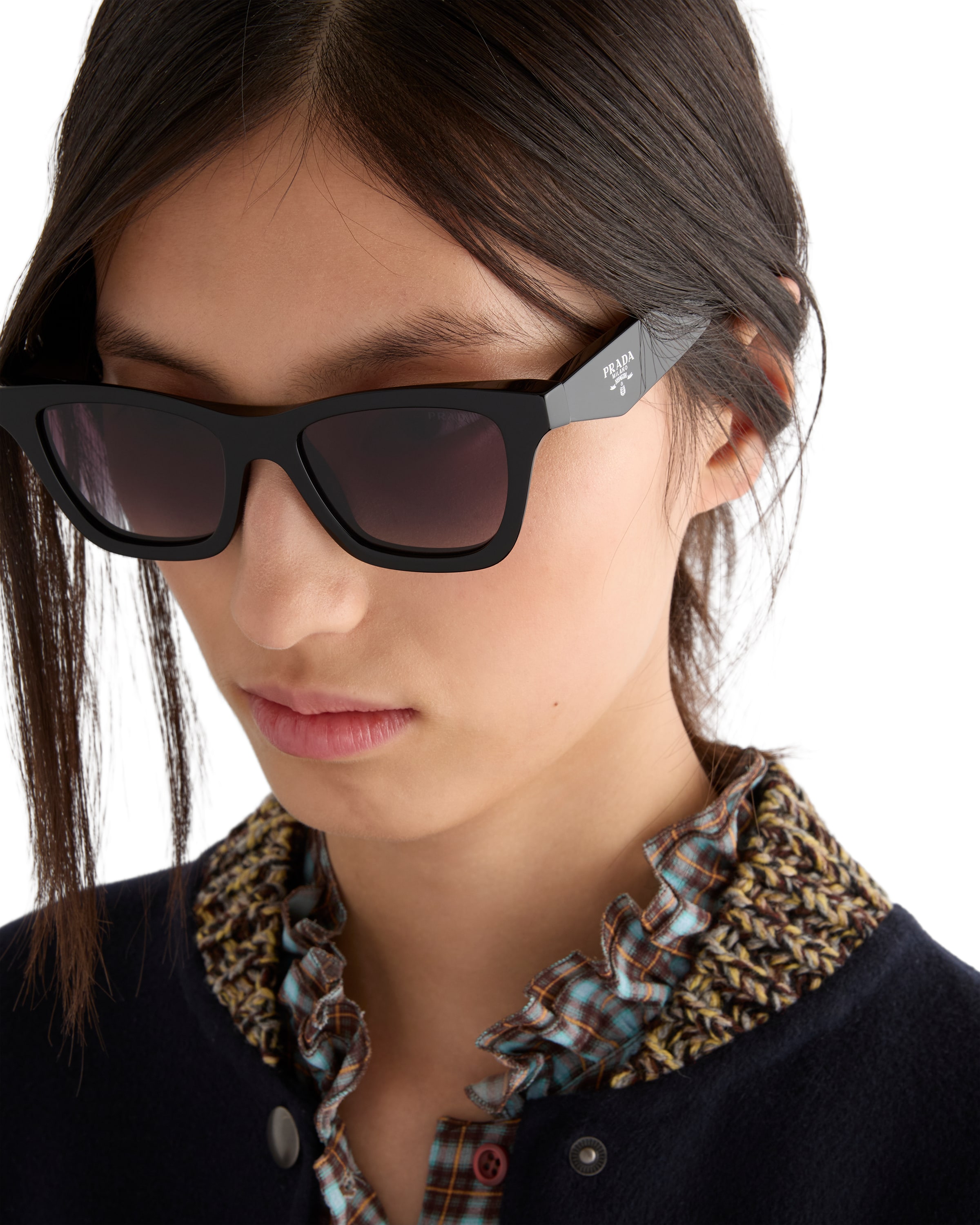 Prada Square-frame Sunglasses In Black