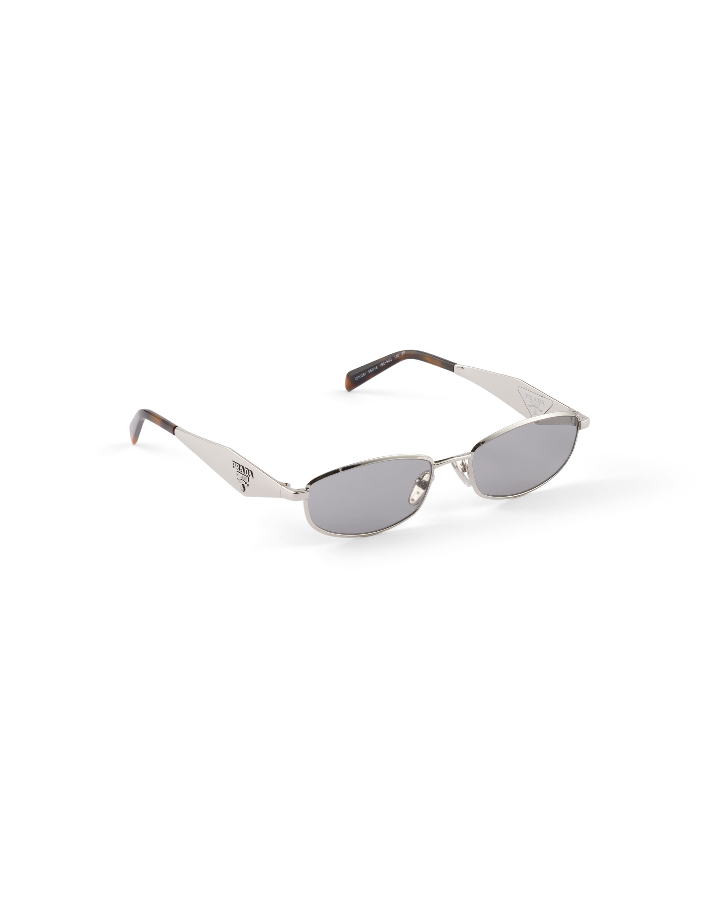 Prada Sonnenbrille Mit Logo In Gray