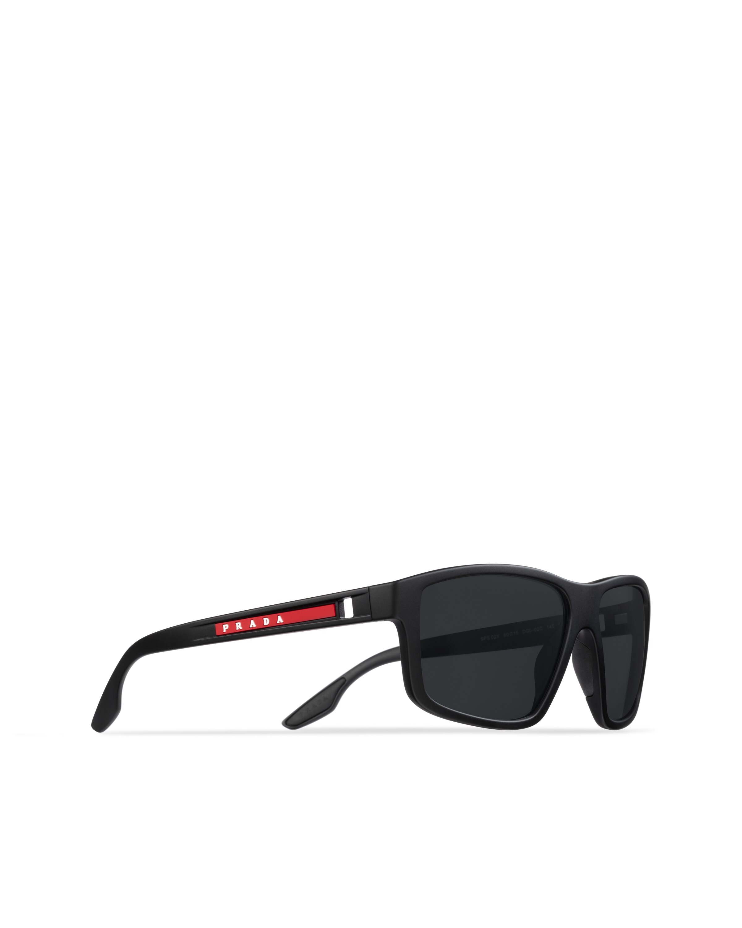 Lens: Black Linea Rossa Impavid sunglasses | Prada