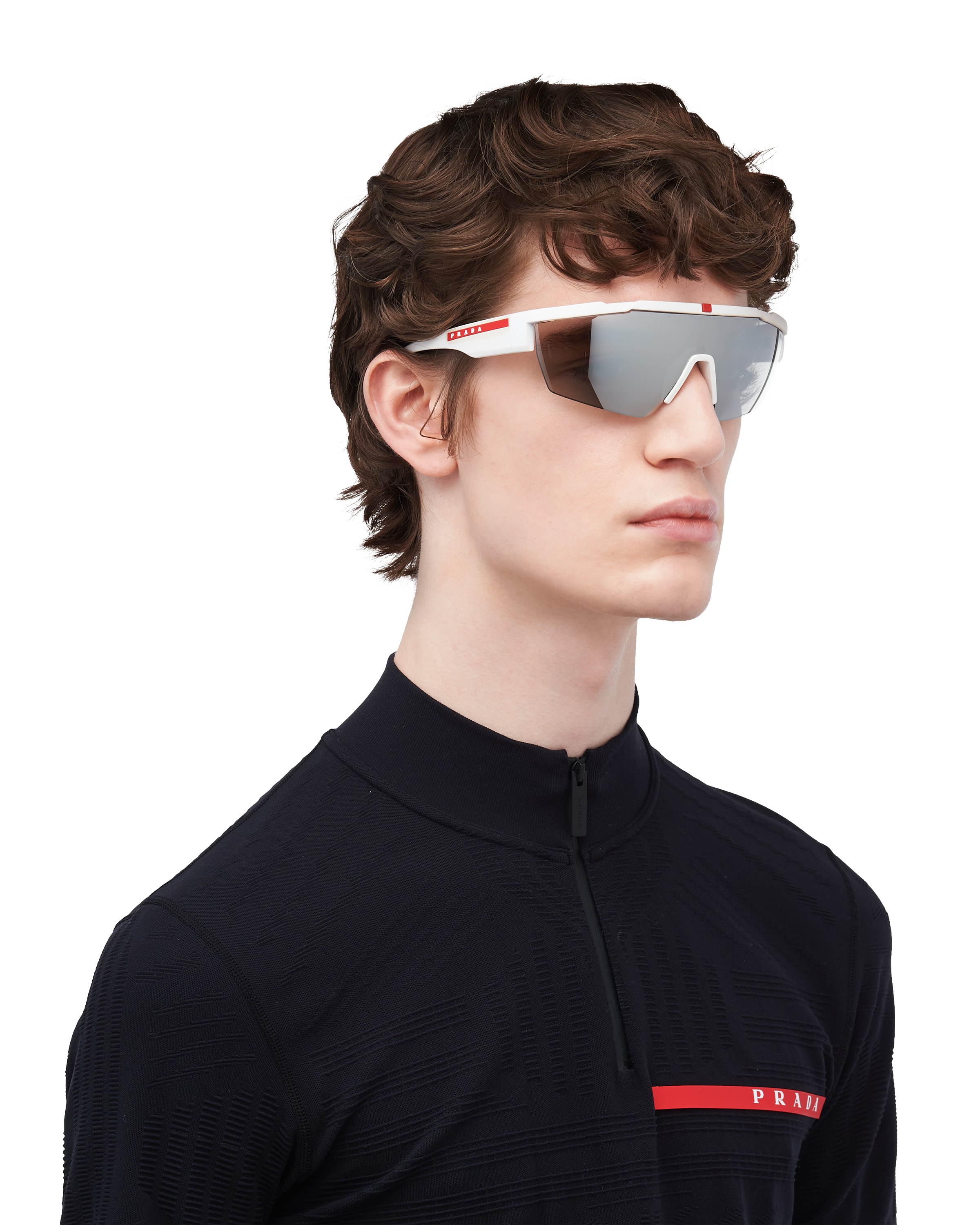 Interchangeable Lenses Linea Rossa Impavid sunglasses Prada