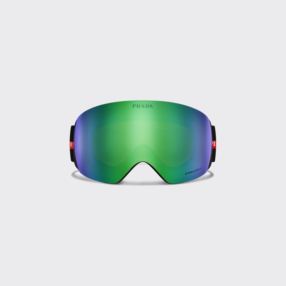 Green Mirrored Lenses Prada Linea Rossa by Oakley ski goggles | Prada