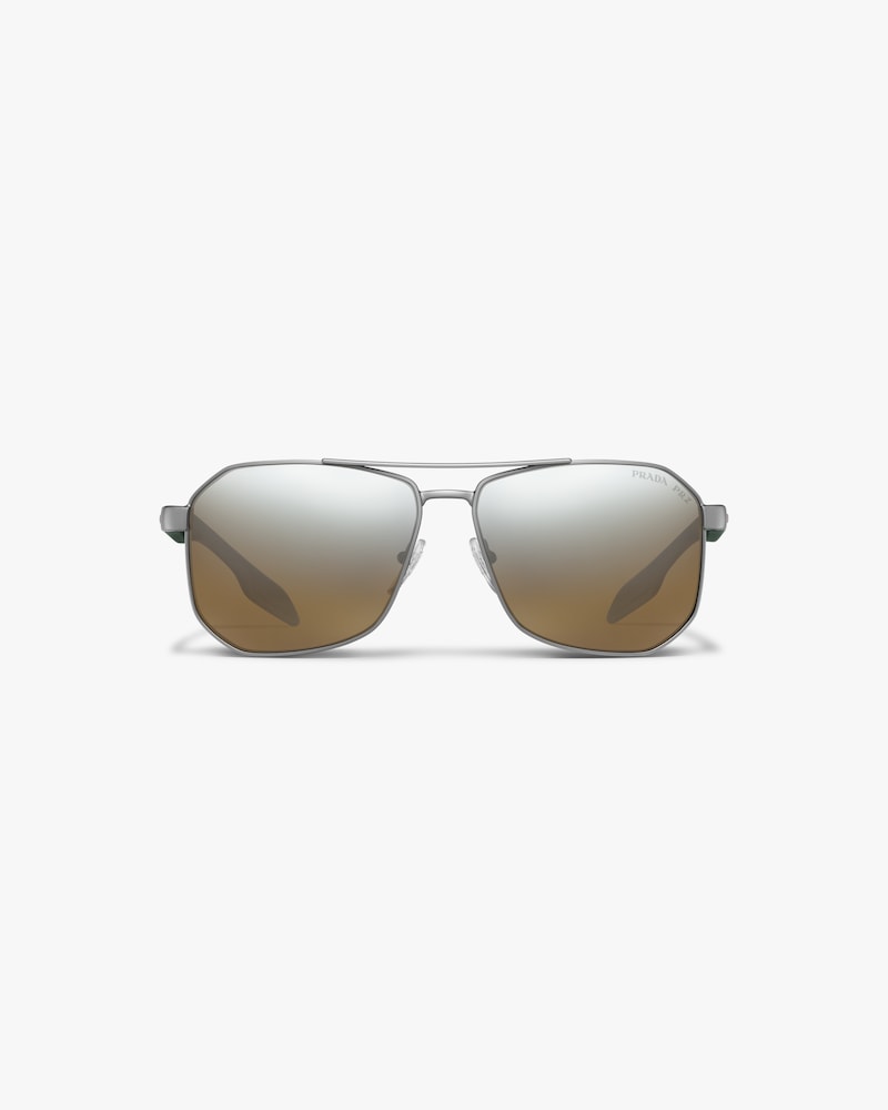 prada blue aviator sunglasses