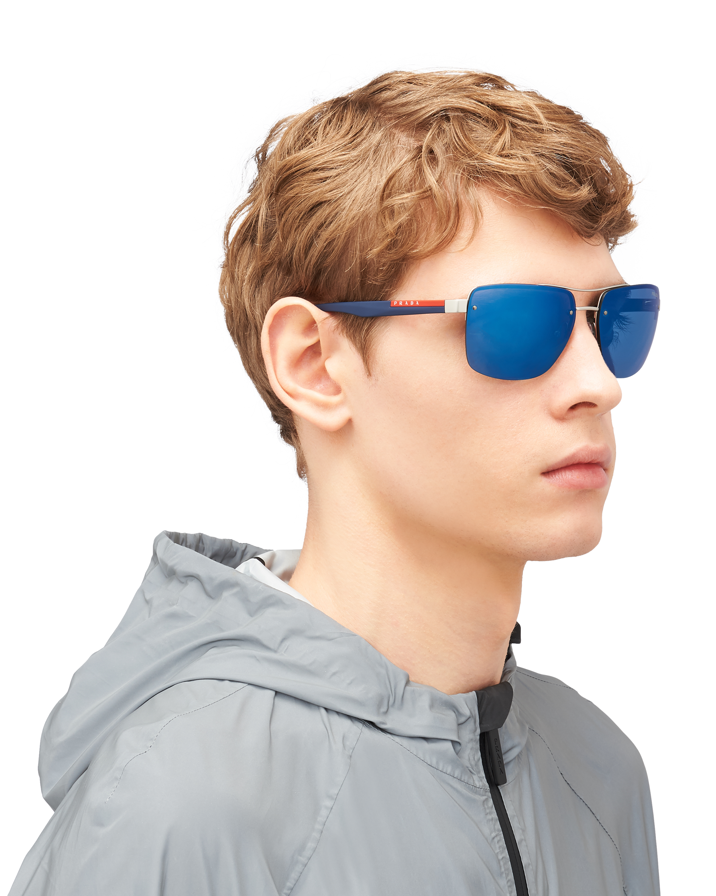 Prada linea rossa blue clearance