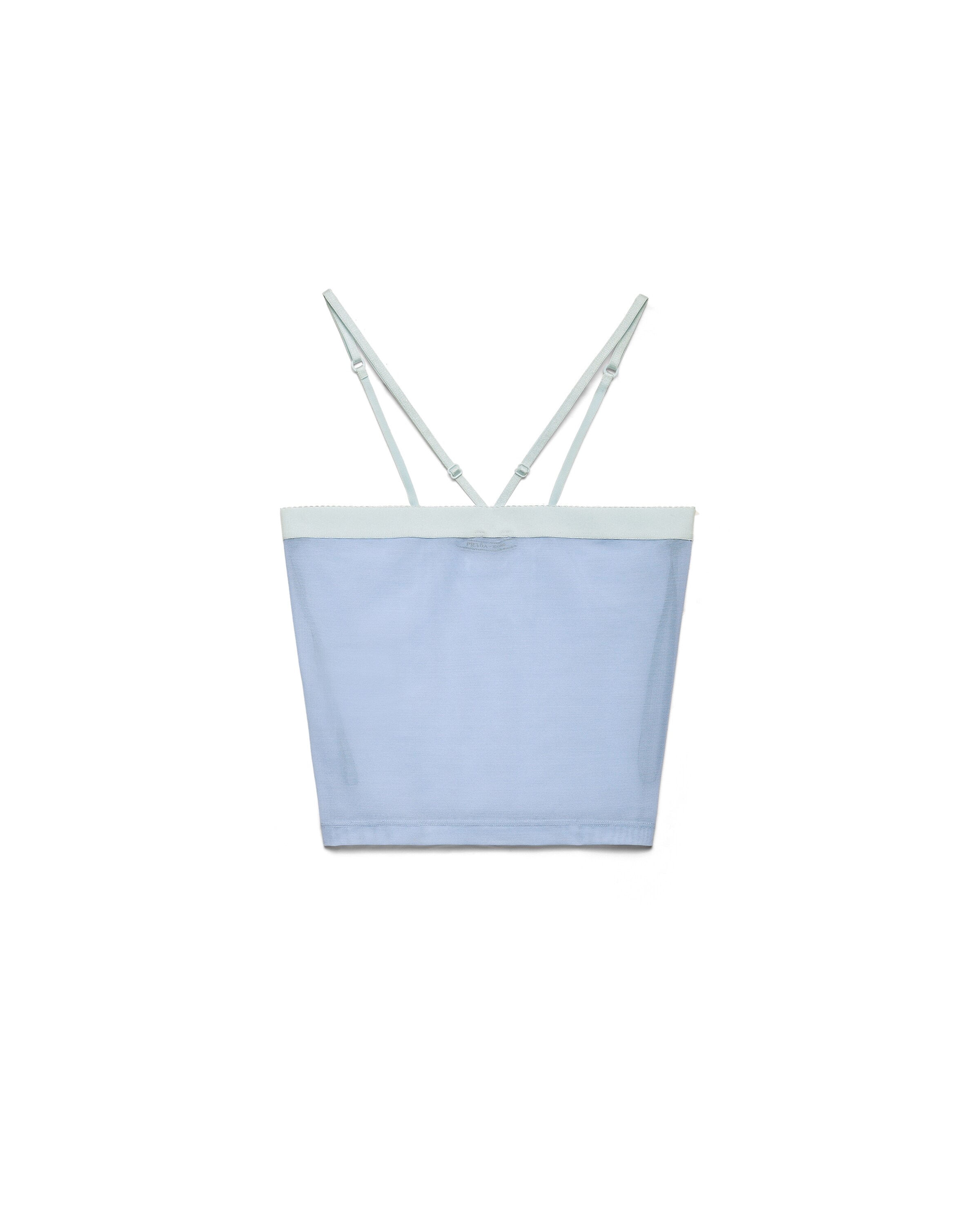 Prada Top En Tulle, Femme, Bleu Clair, Taille 1