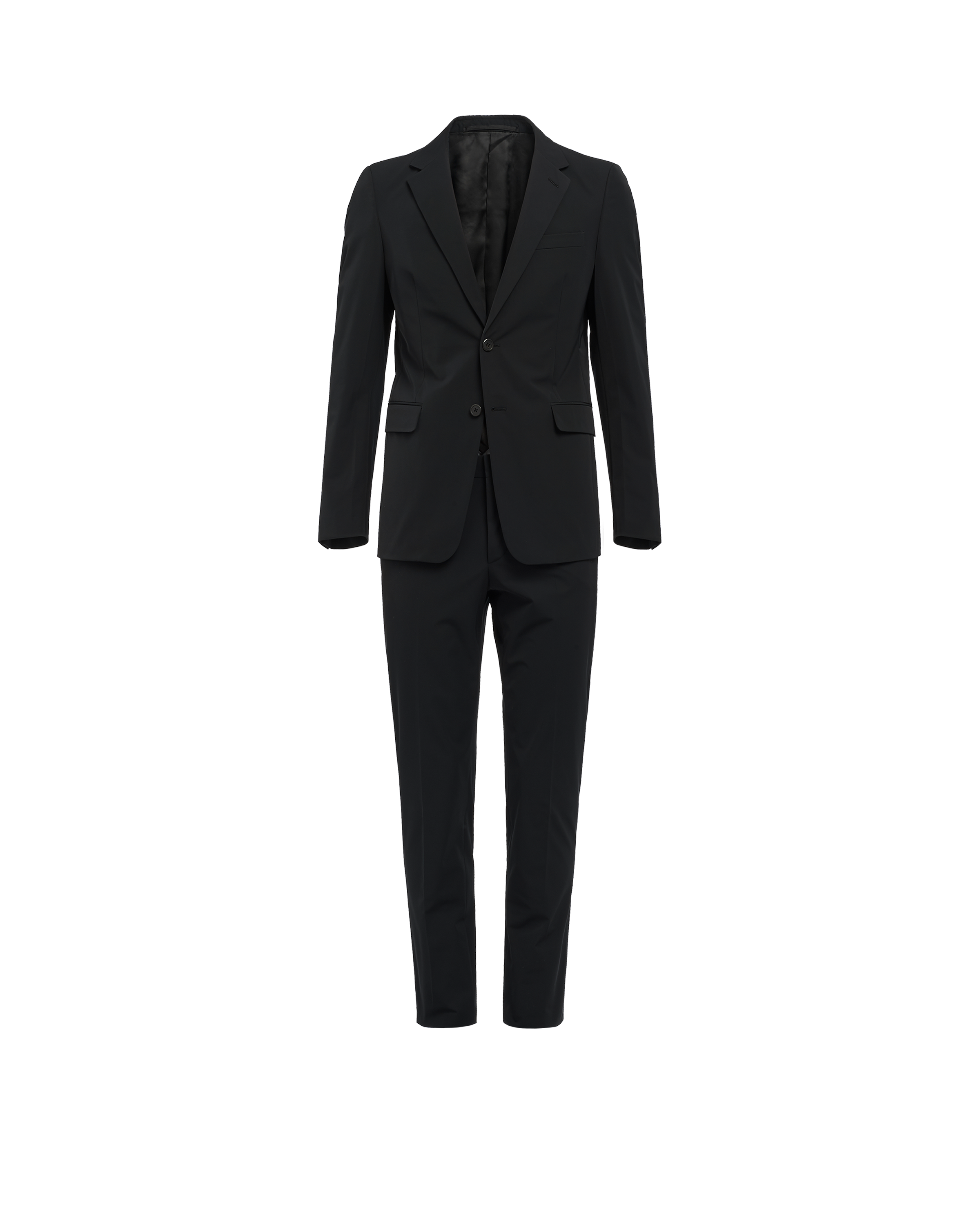 Shop Prada Technical Fabric Single-breasted Suit In Black