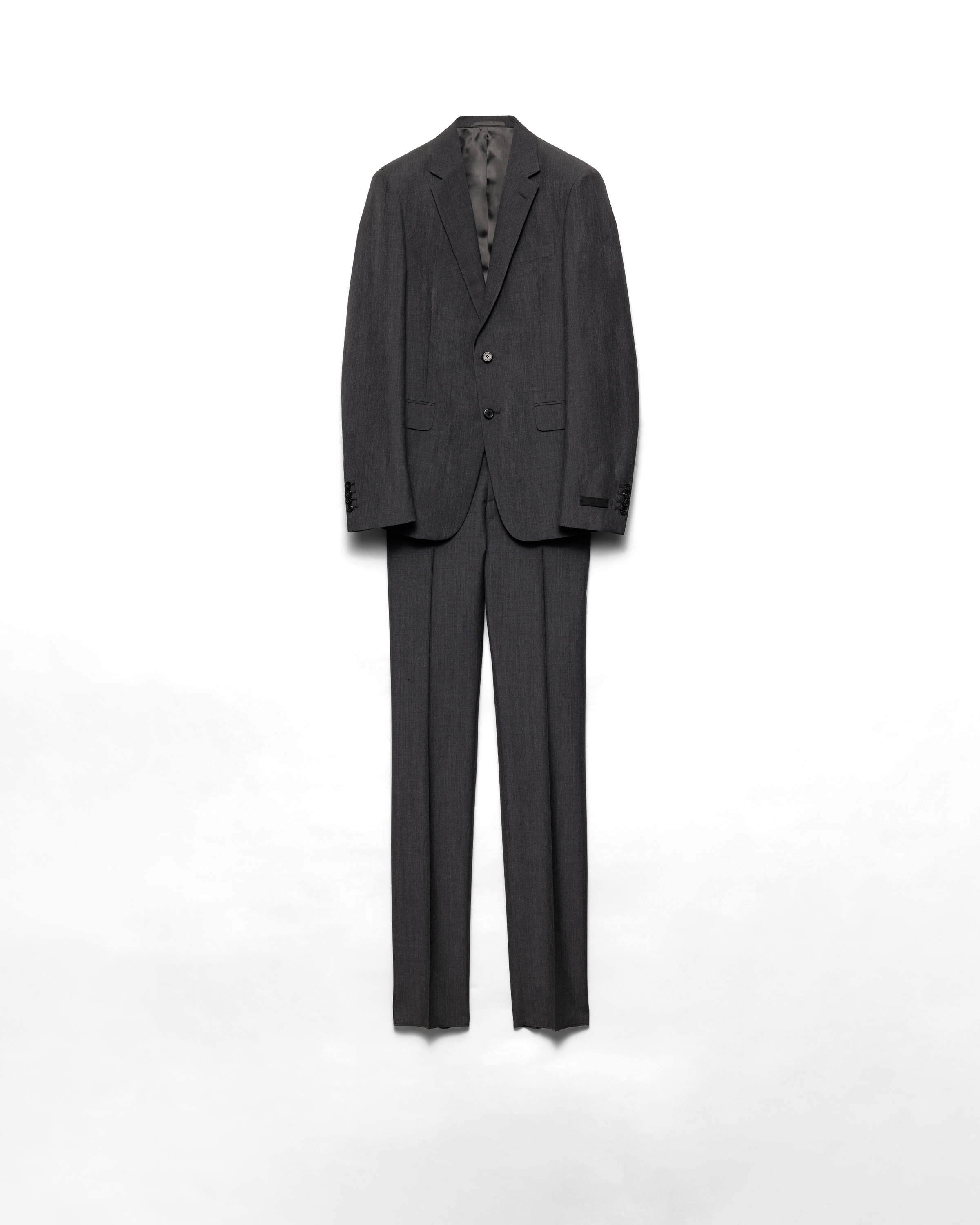 Prada Abito Monopetto In Lana E Mohair, Uomo, Ardesia, Taglia 56R
