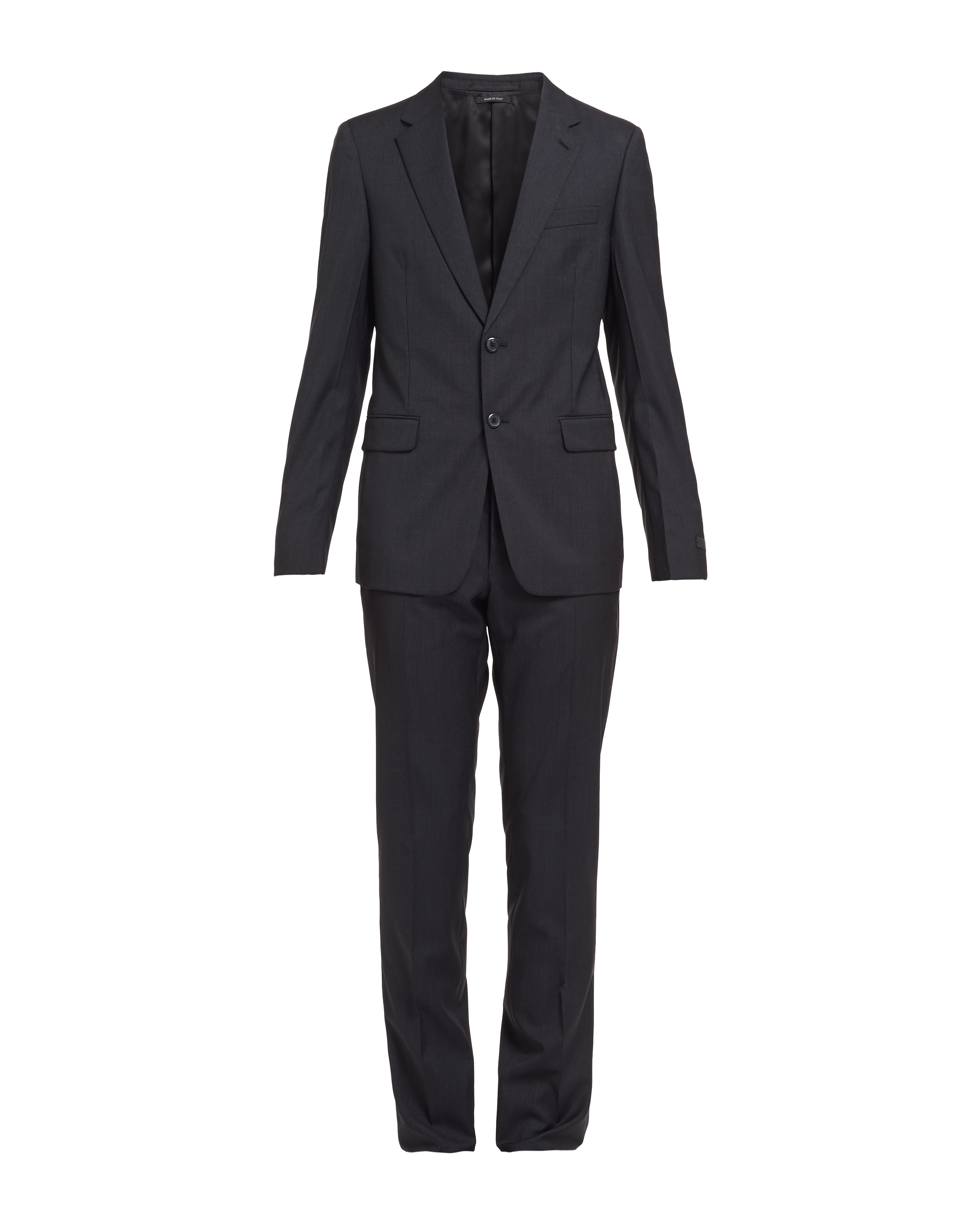 Black Single-breasted wool suit | Prada