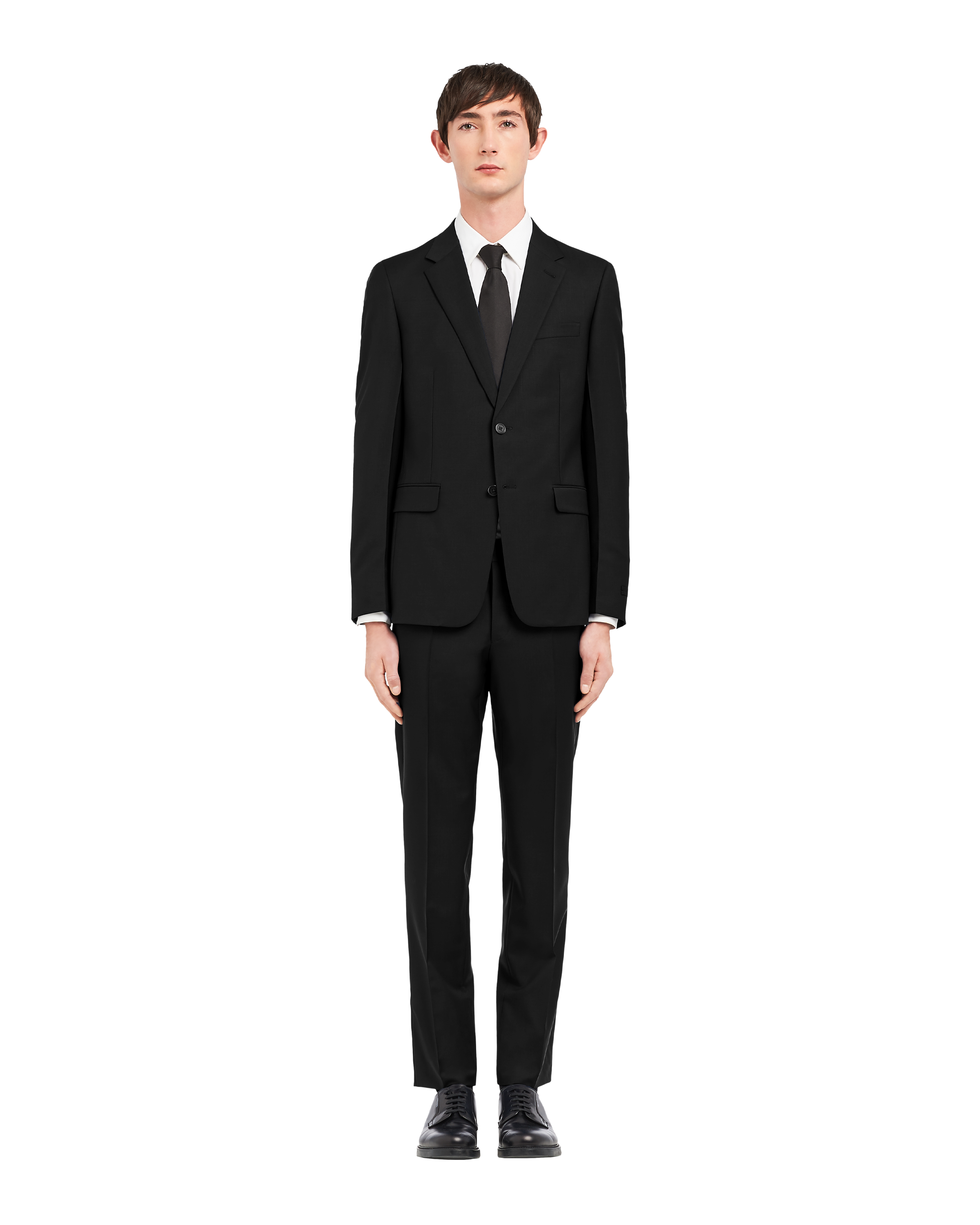 PRADA EINREIHIGER ANZUG AUS WOLLE UND MOHAIR