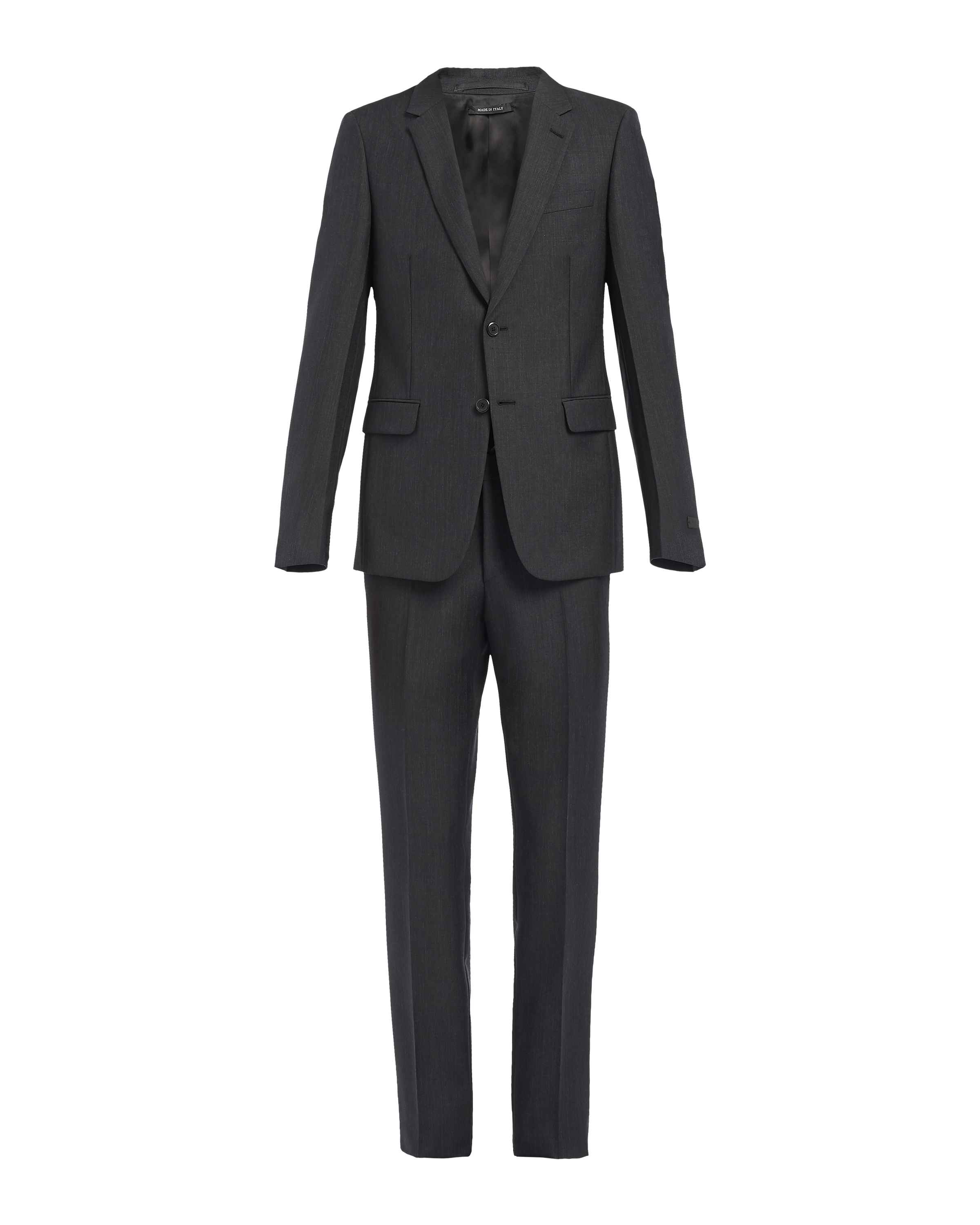 Dark Grey Kid mohair single-breasted suit | Prada