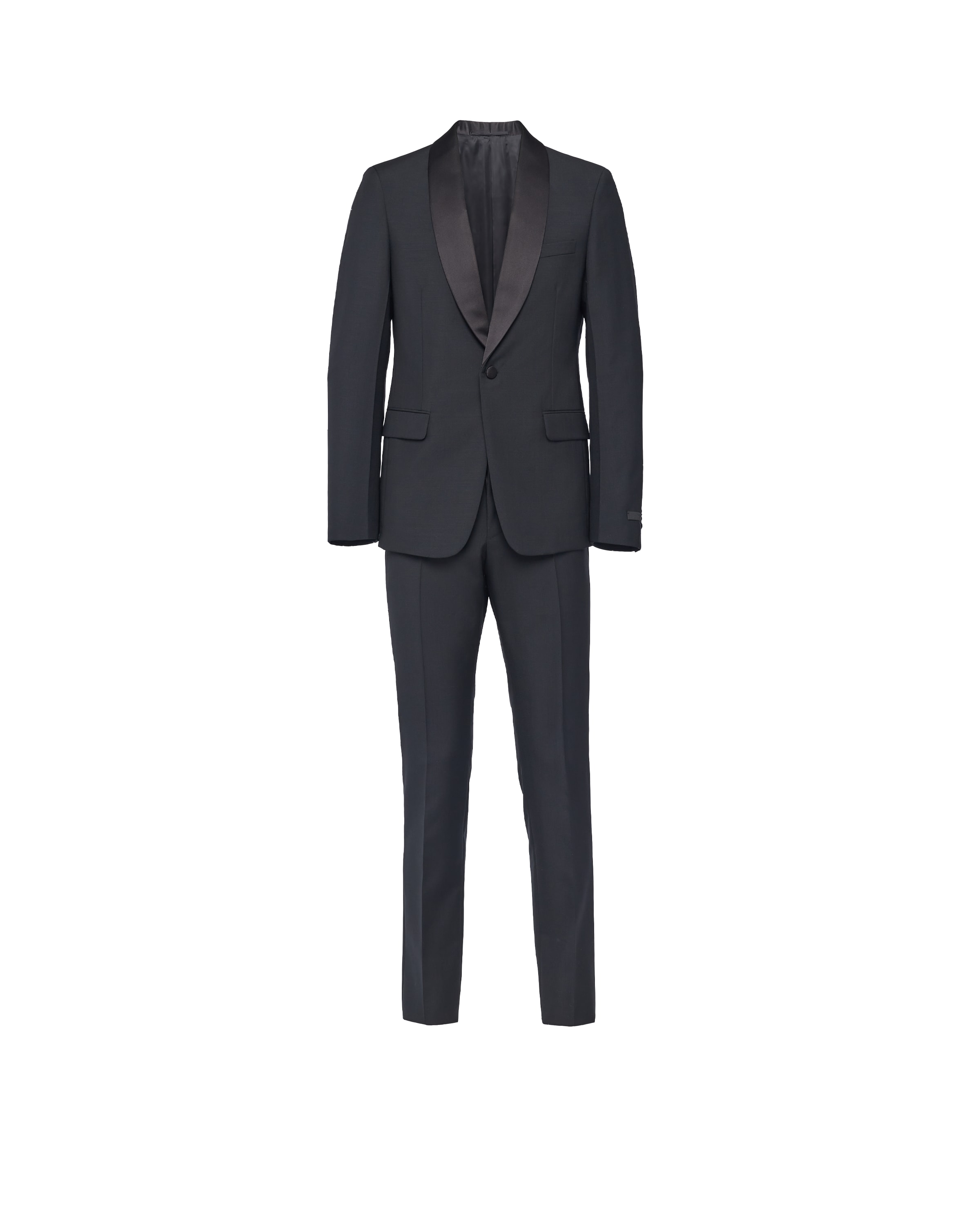 Prada Smoking Monopetto In Lana Mohair, Uomo, Nero, Taglia 50R
