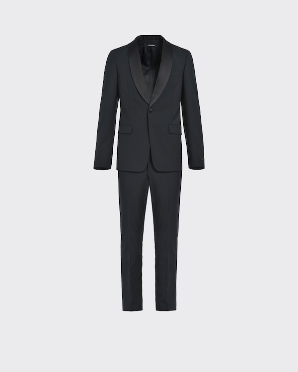 ブラック シングルブレスト テクノストレッチ スーツ | PRADA