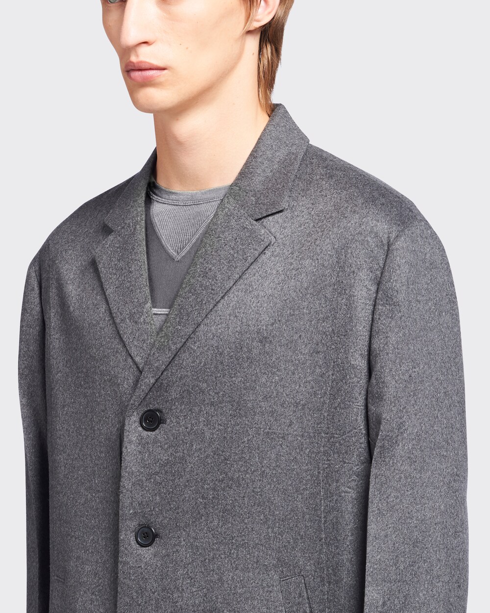 Single-breasted cashmere coat | Prada