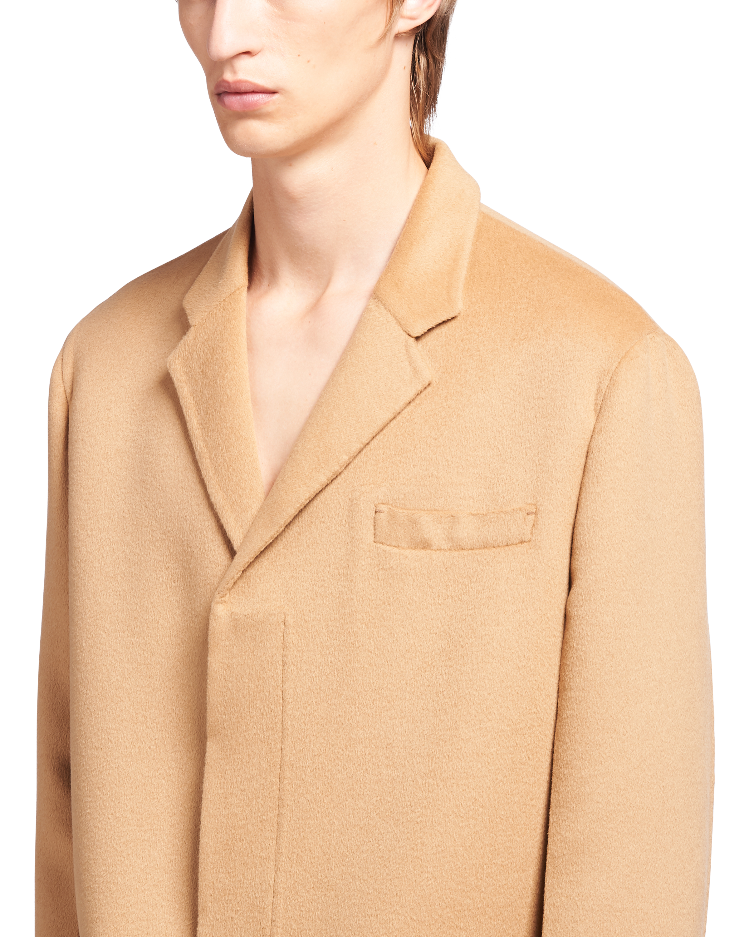 プラダ　PRADA キャメル100%ベージュコート ベージュ キャメルヘア コート | PRADA