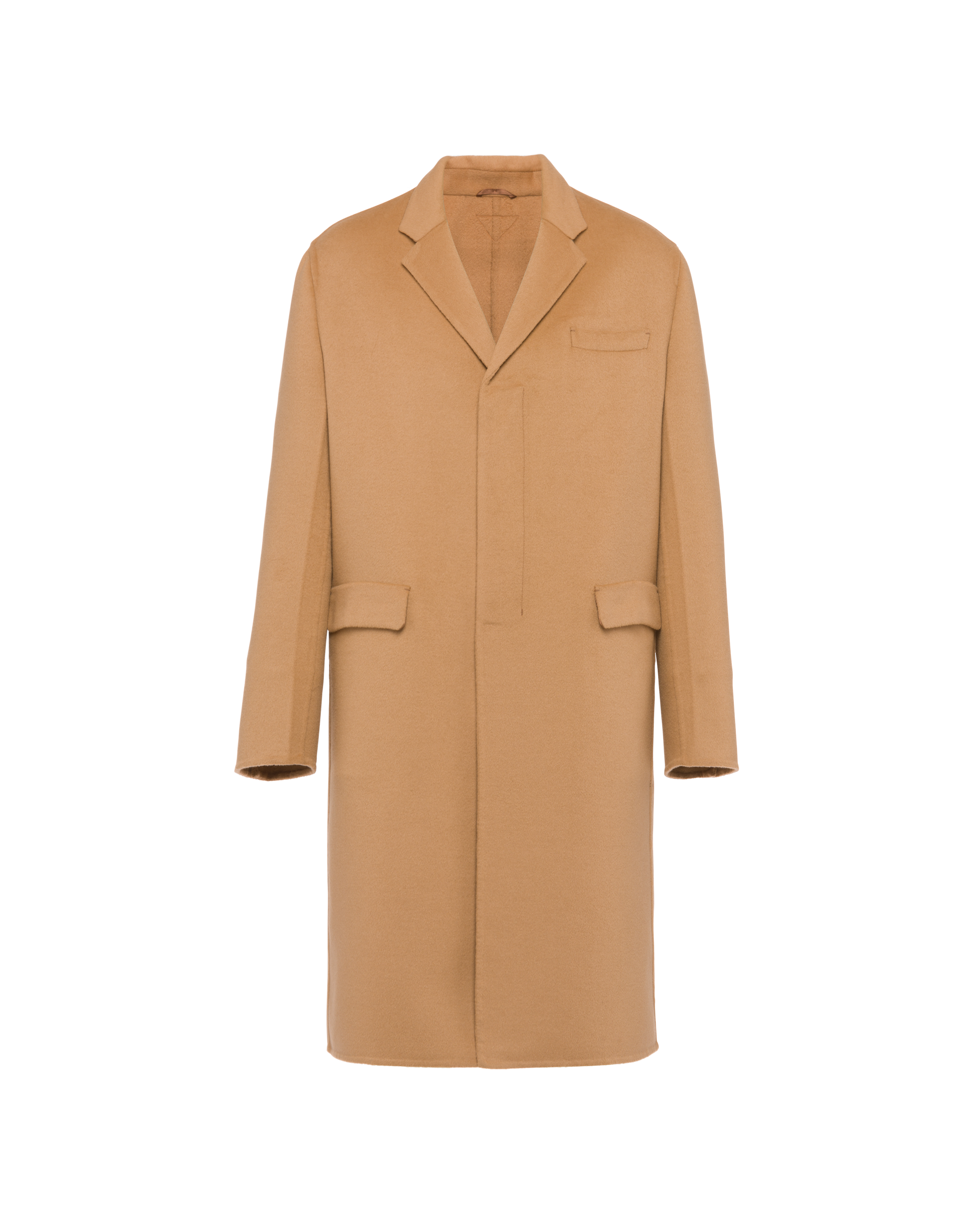 ブラウン ダブルカシミア コート | Prada