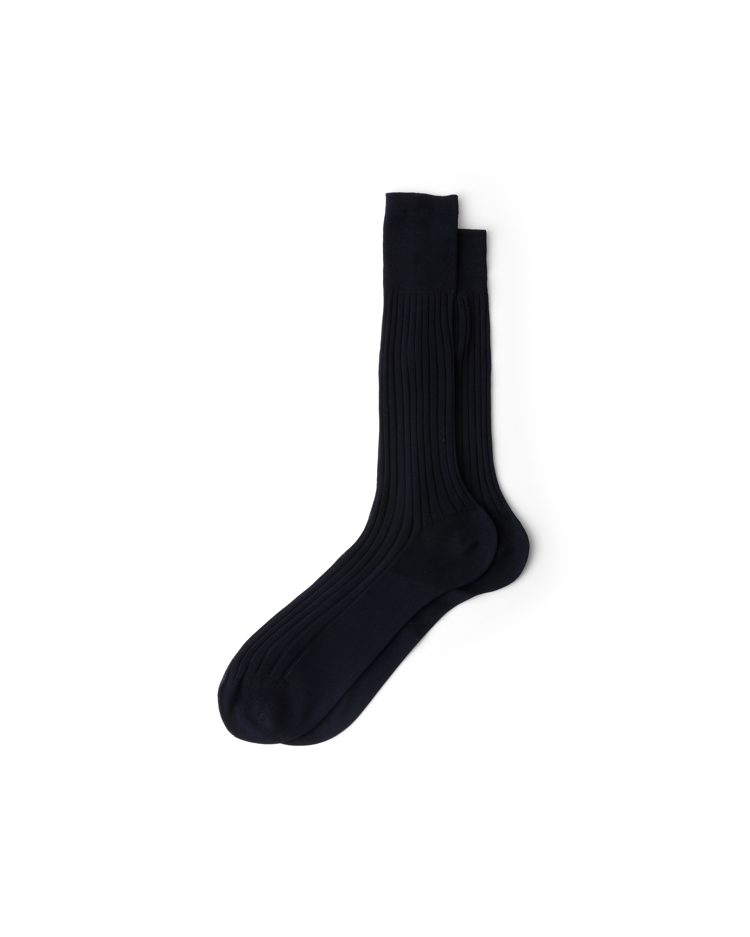 Prada Cotton Mid-calf Socks In Black