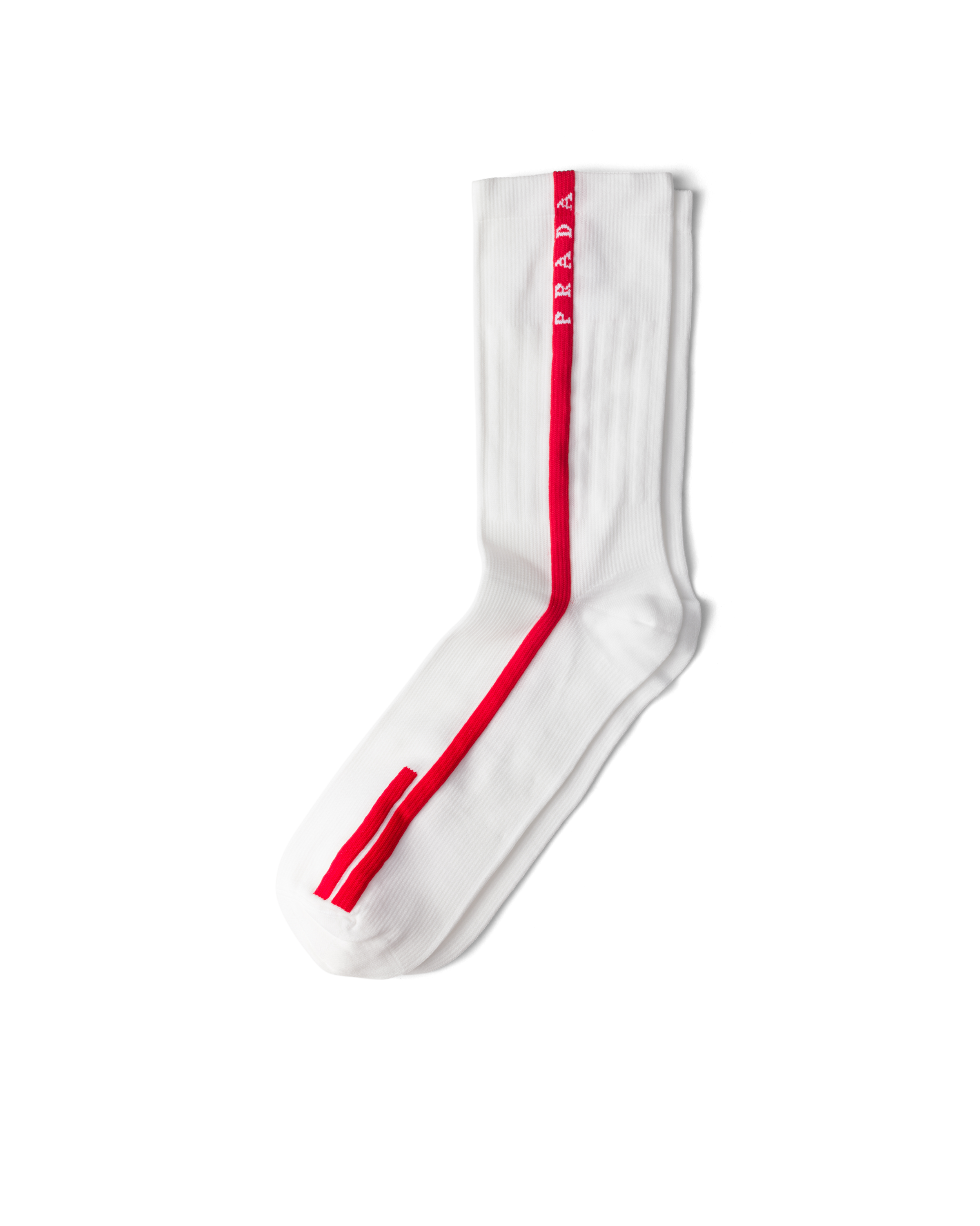 Prada Nylon Knit Socks In White