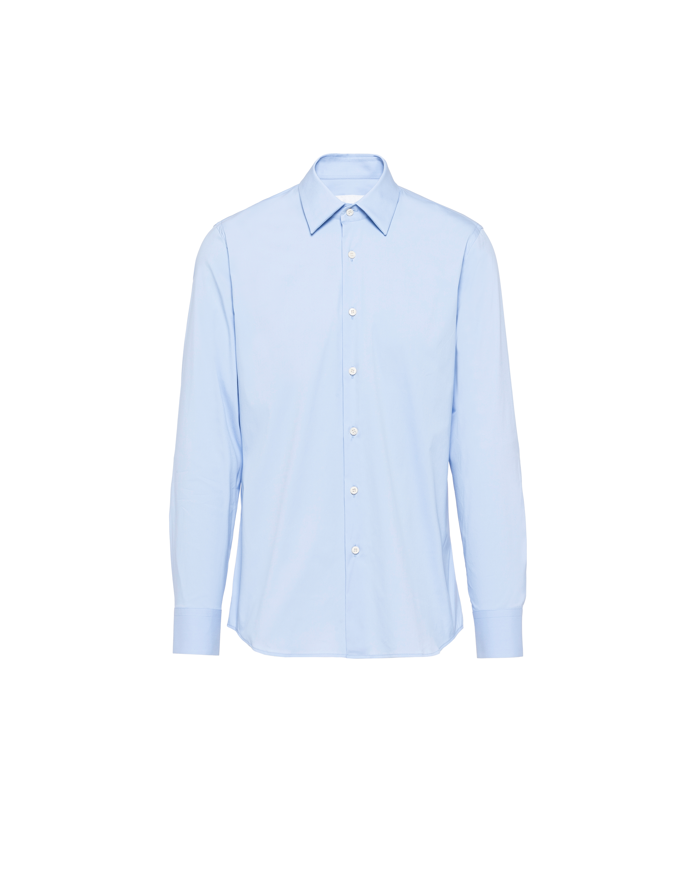 Shop Prada Hemd Aus Stretch-baumwolle In Light Blue