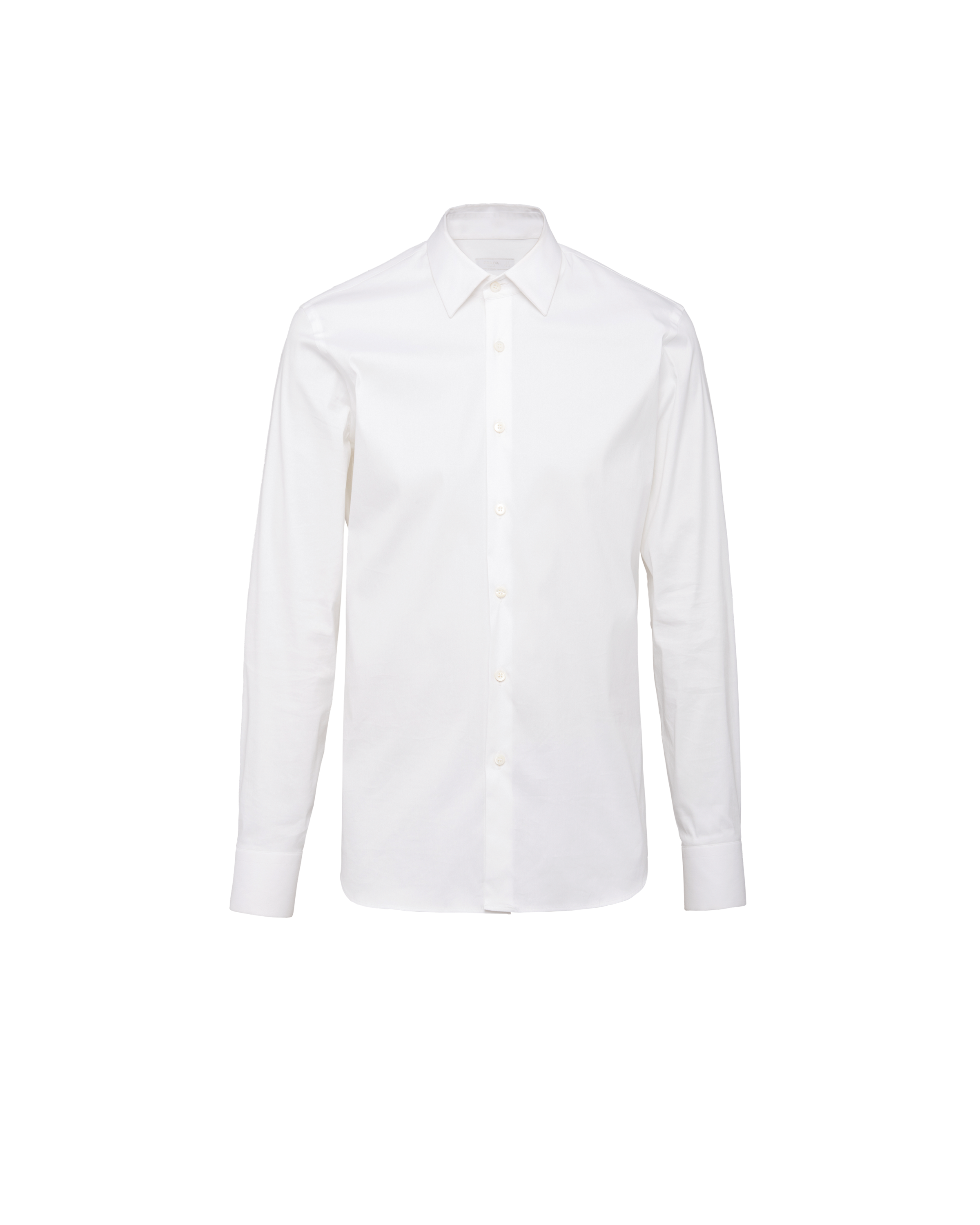 Prada Spread-collar Button-up Shirt In White