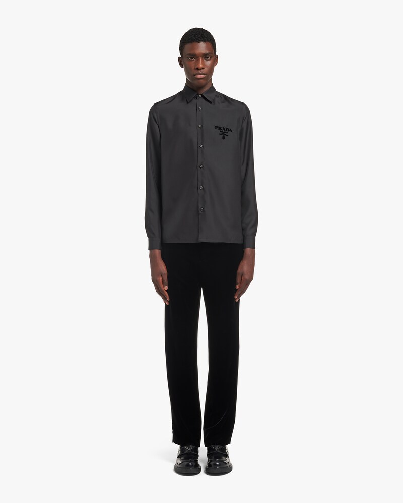 prada silk shirt