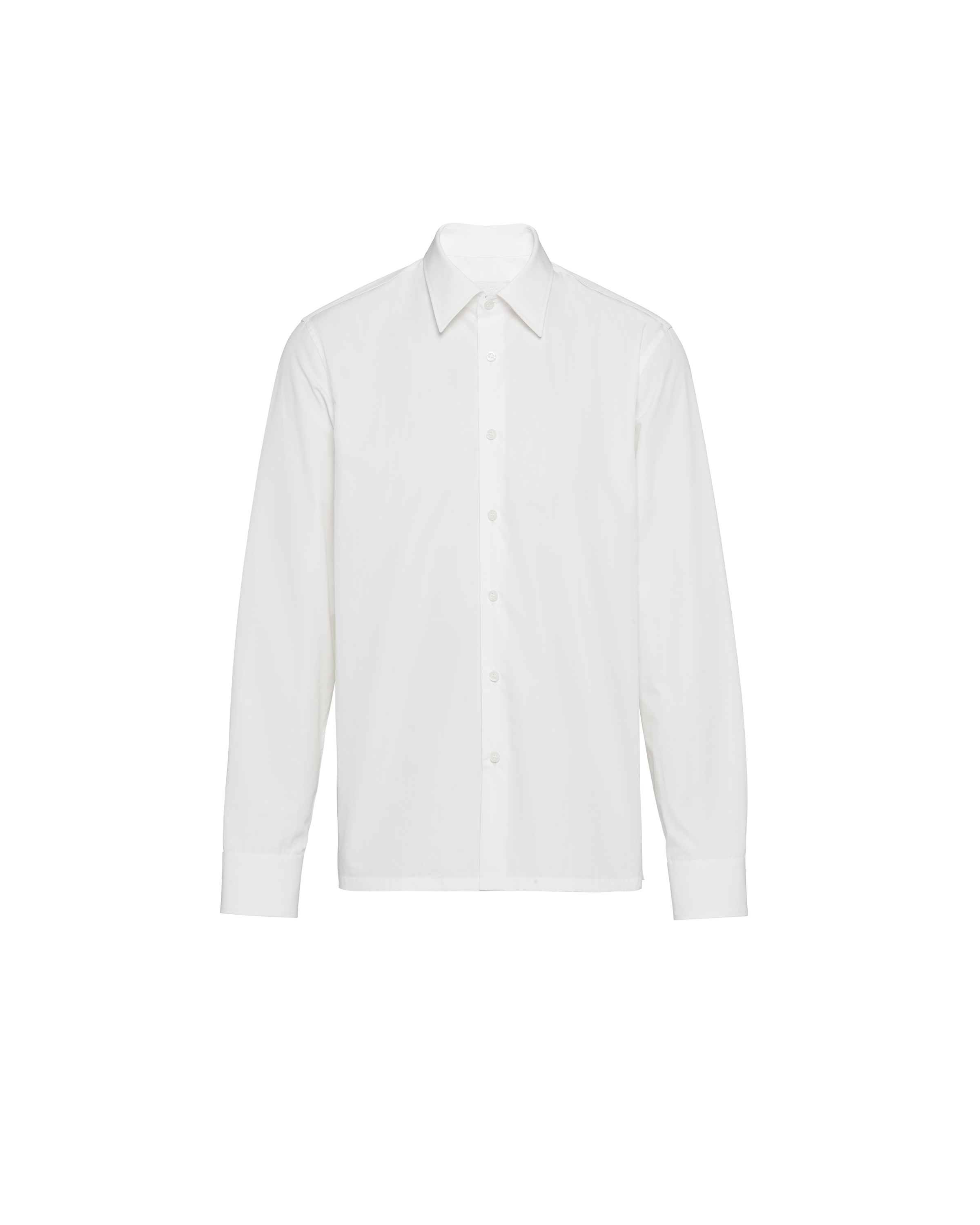 Prada Long-sleeve Cotton Shirt In White